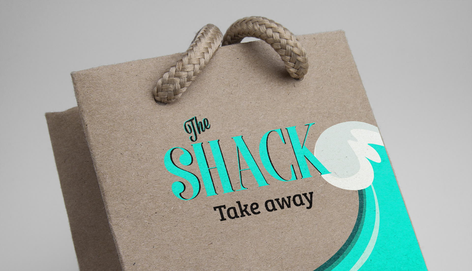 Take away bag for brunch groceries.