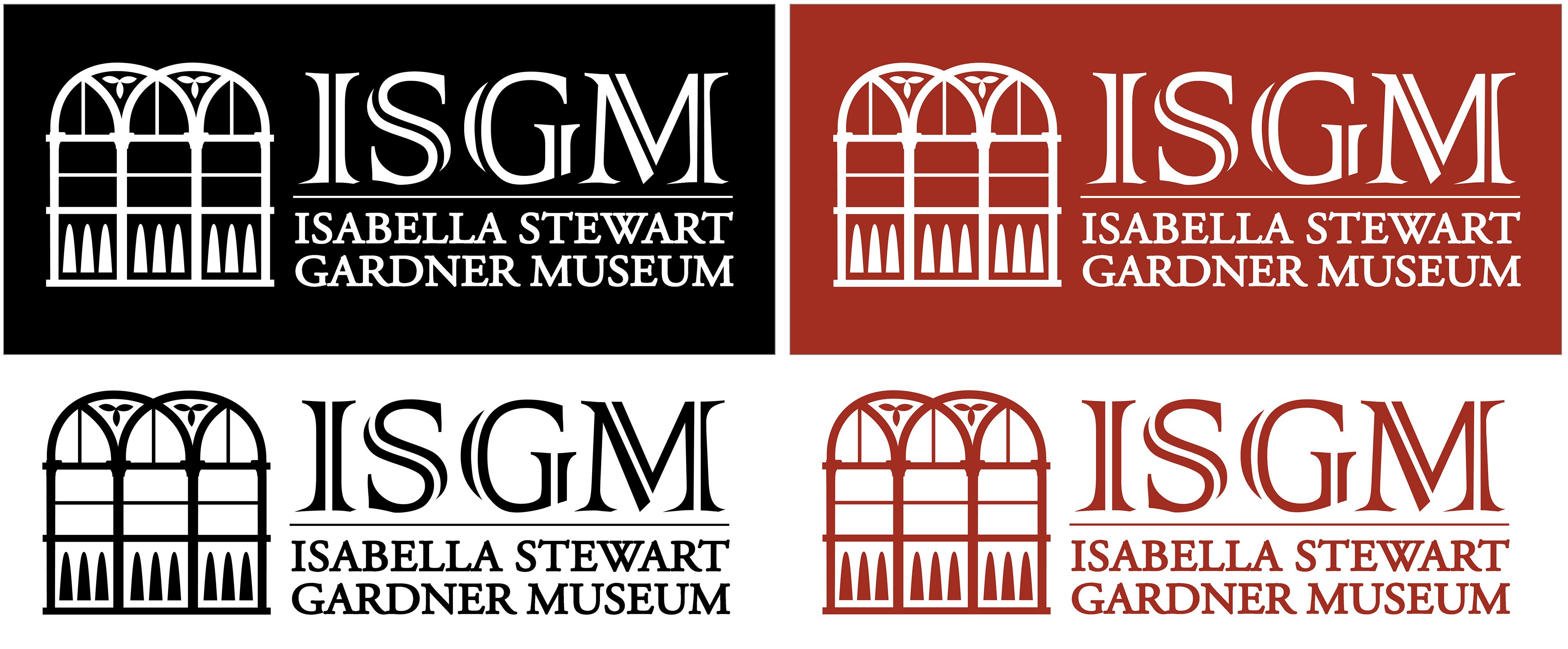 Alternative approved uses of the refreshed ISGM logo by Wendy Steckler Designs