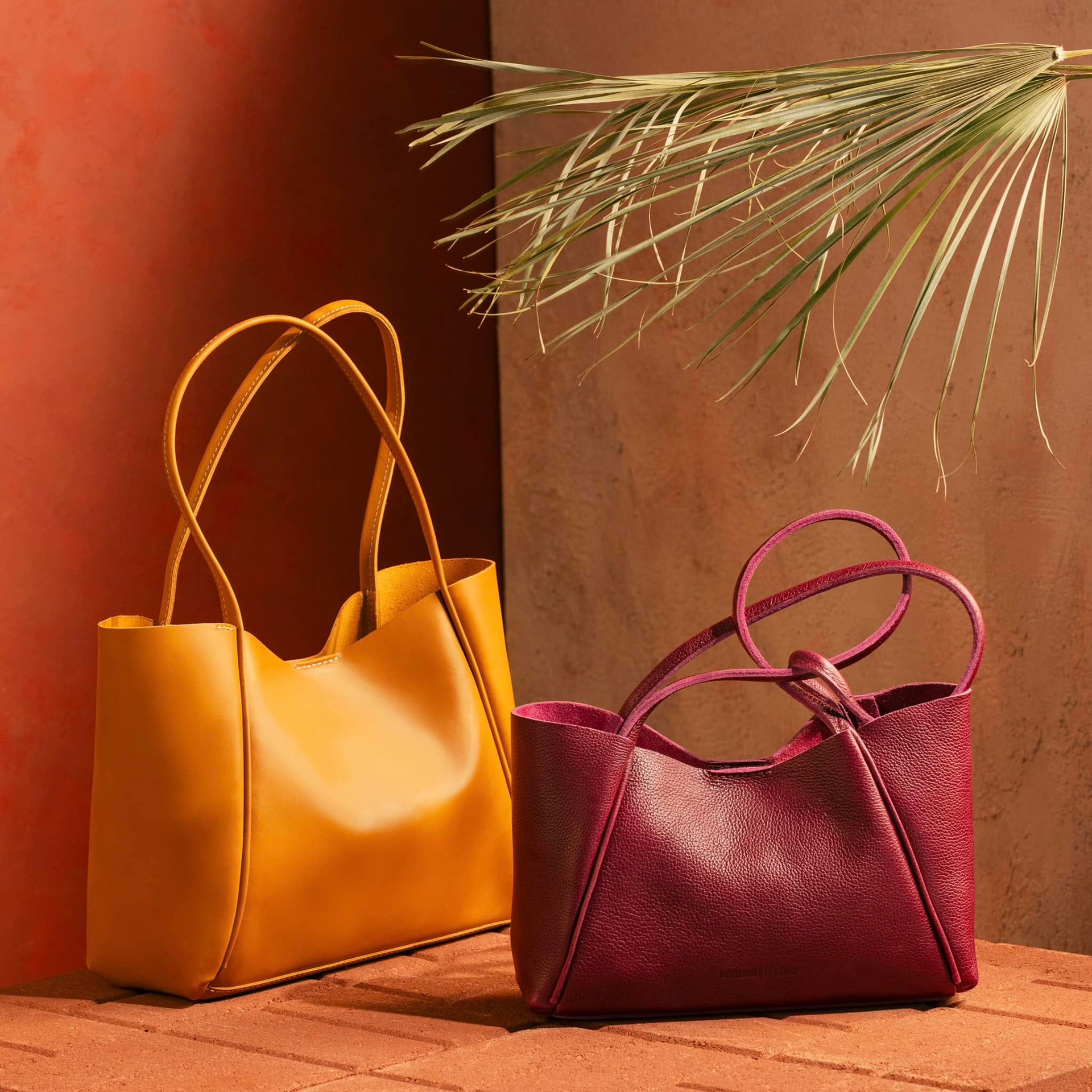 The Verona Tote in honey and orchid