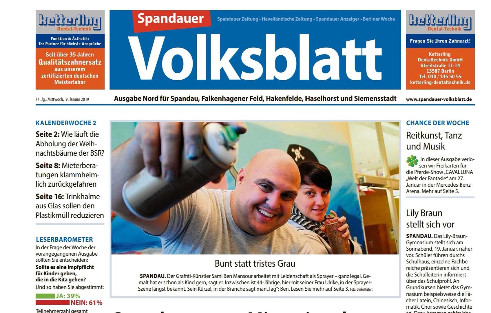Spandauer Volksblatt vom 09. Januar 2019