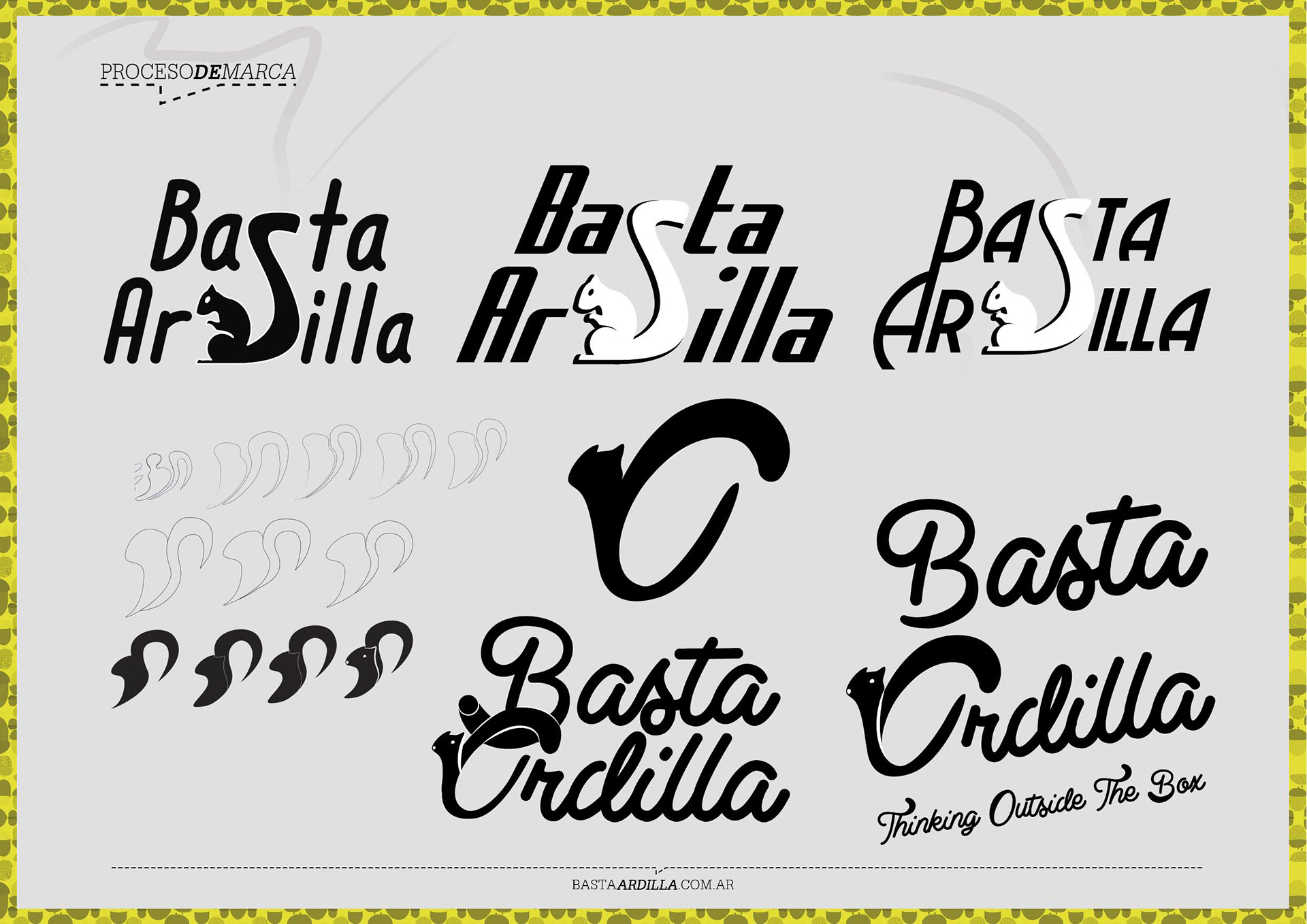 Basta Ardilla - Desarrollo del Logo