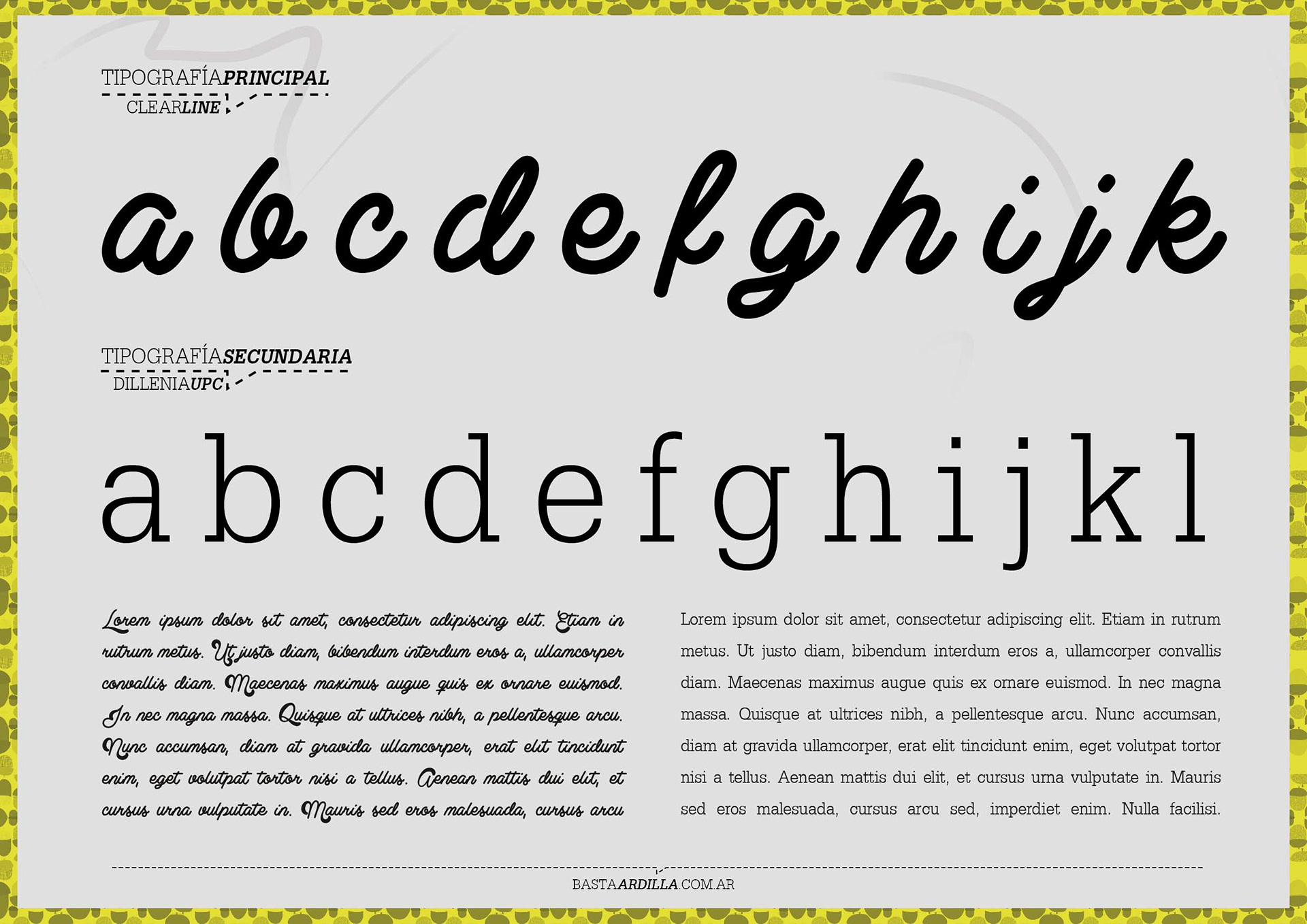 Basta Ardilla - Tipografía