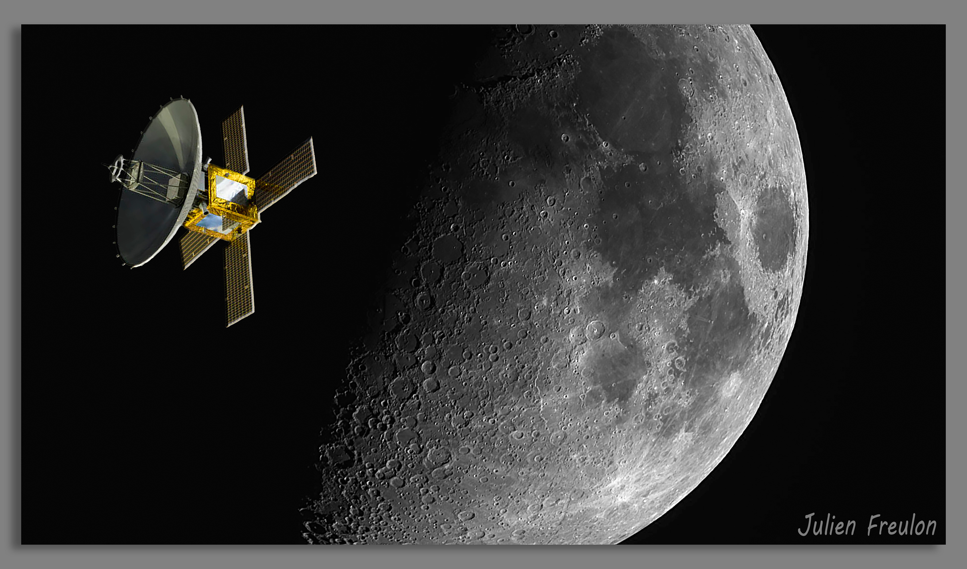Montage photo " Le Satellite et la Lune "