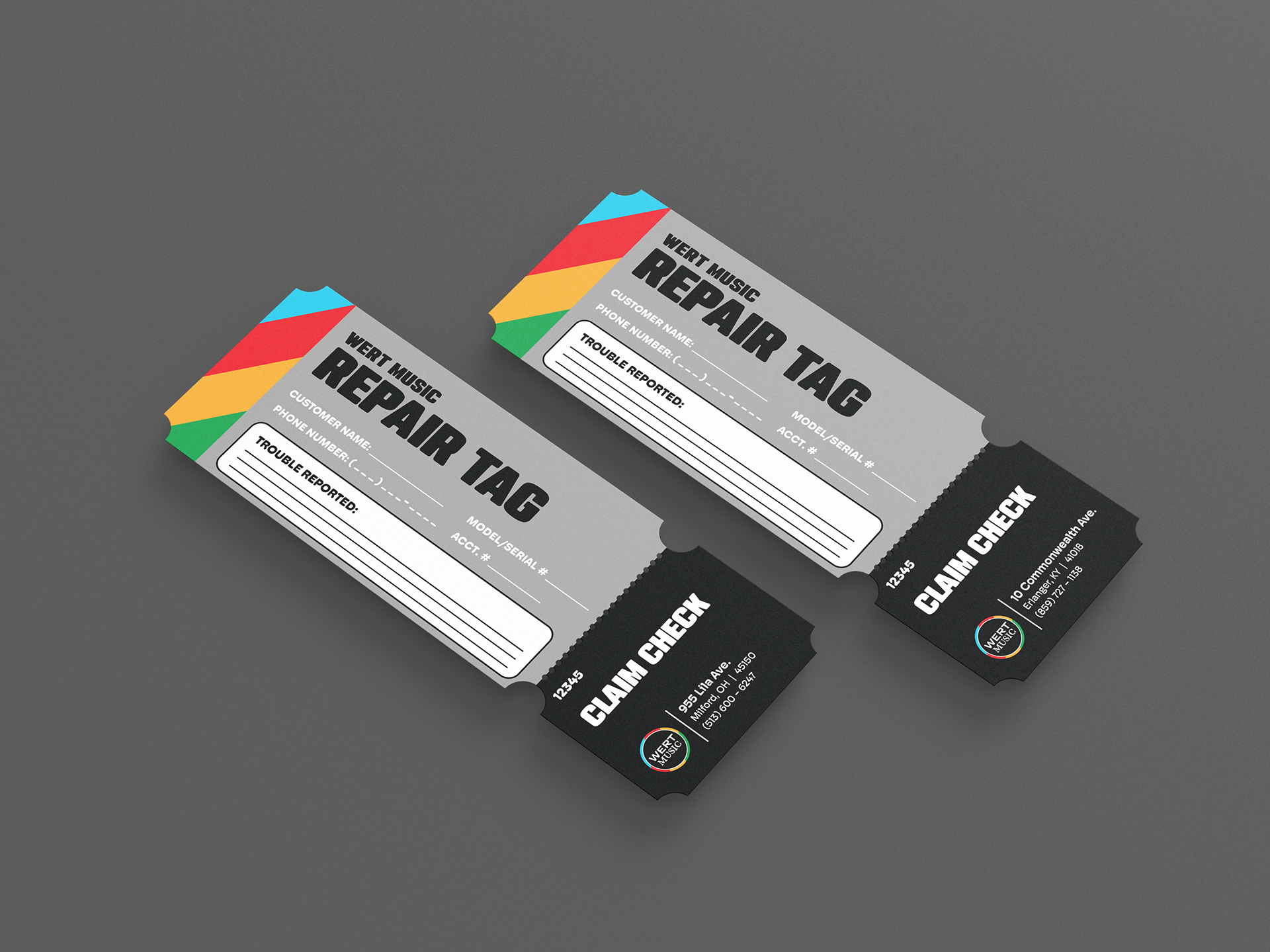 Updated Instrument Repair Tags