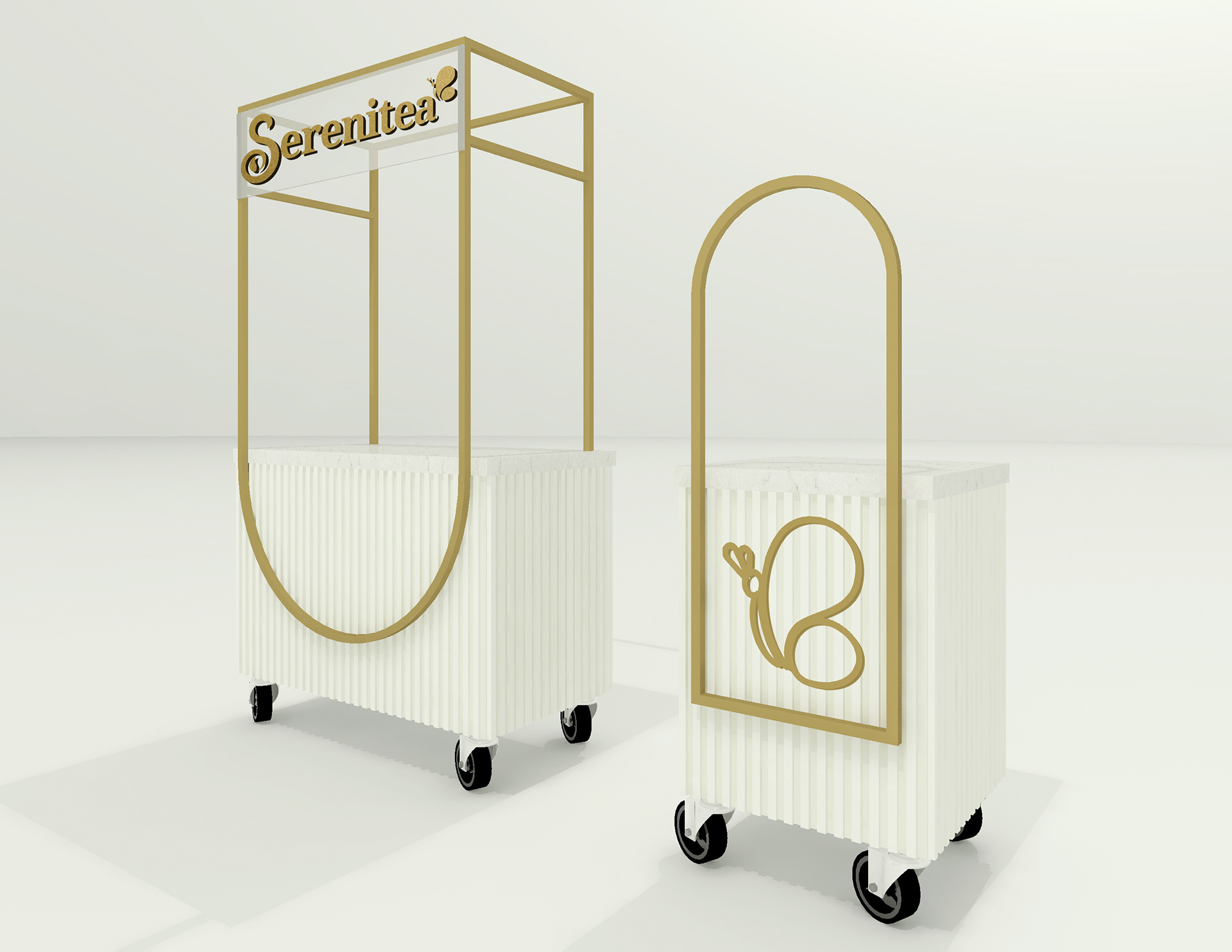 Serenitea Party Cart White