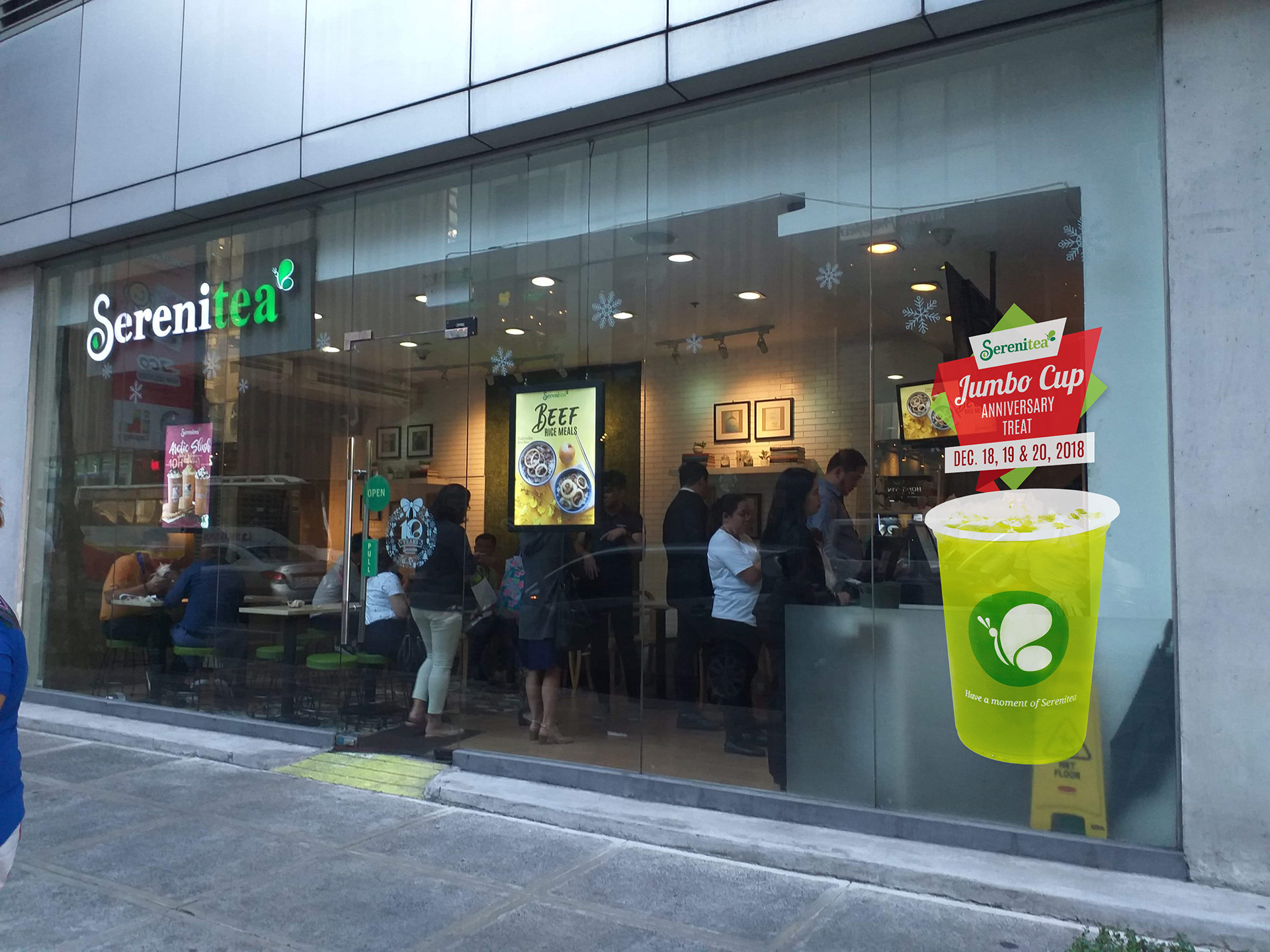 Serenitea Jumbo Cups Glass Sticker Sample