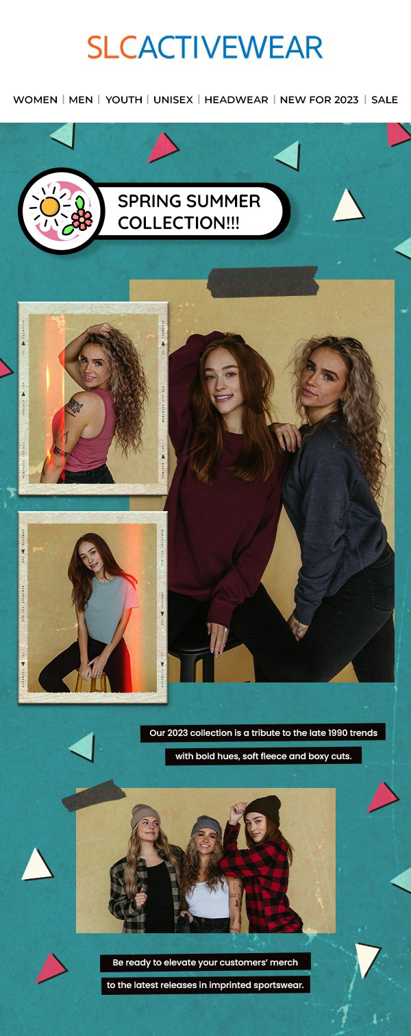 SLC Activewear Spring Summer Collection Email Newsletter