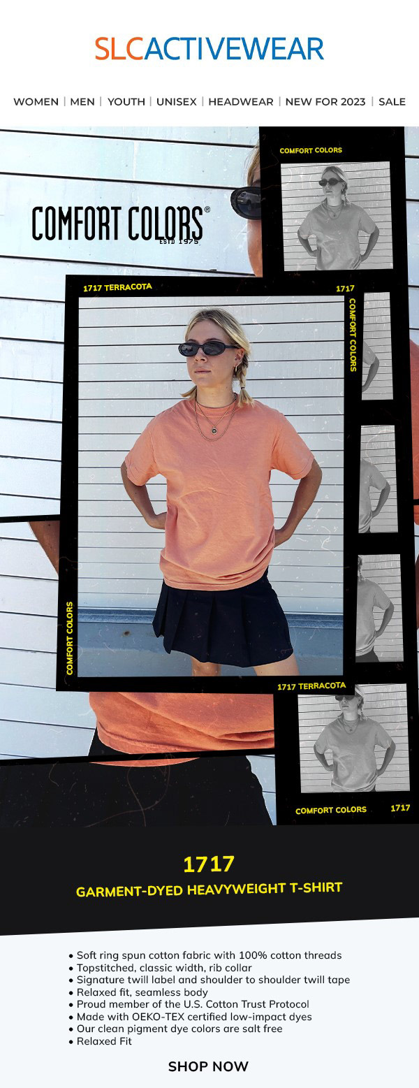 Comfort Colors Nostalgic Email Newsletter