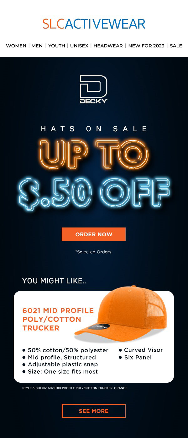 Decky Sale Email Newsletter