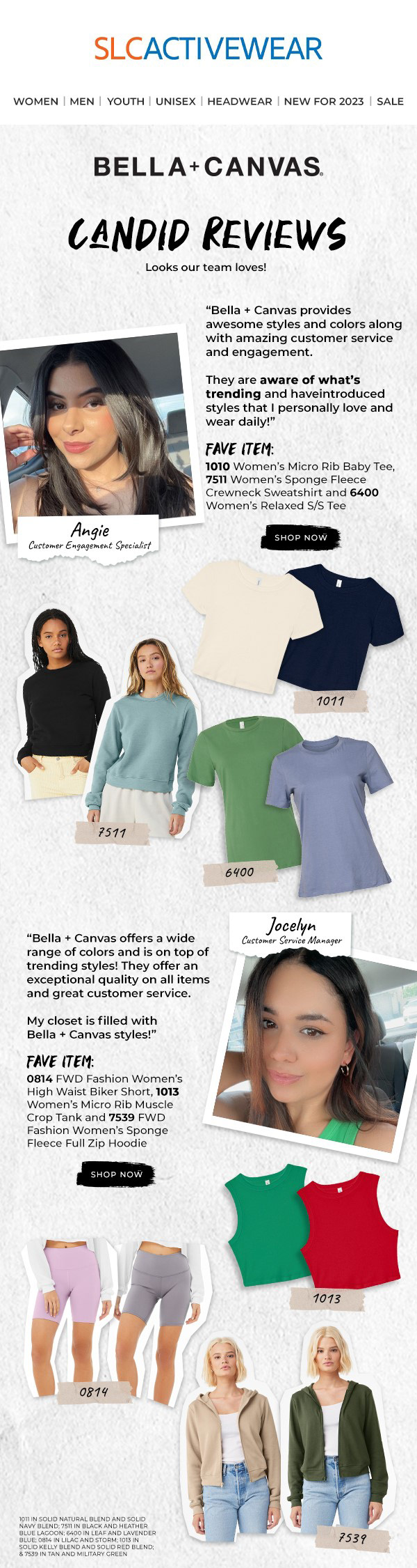 Bella + Canvas Candid Reviews Email Newsletter