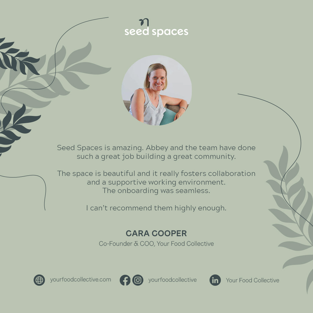 Seed Spaces Testimonial Social Media Post