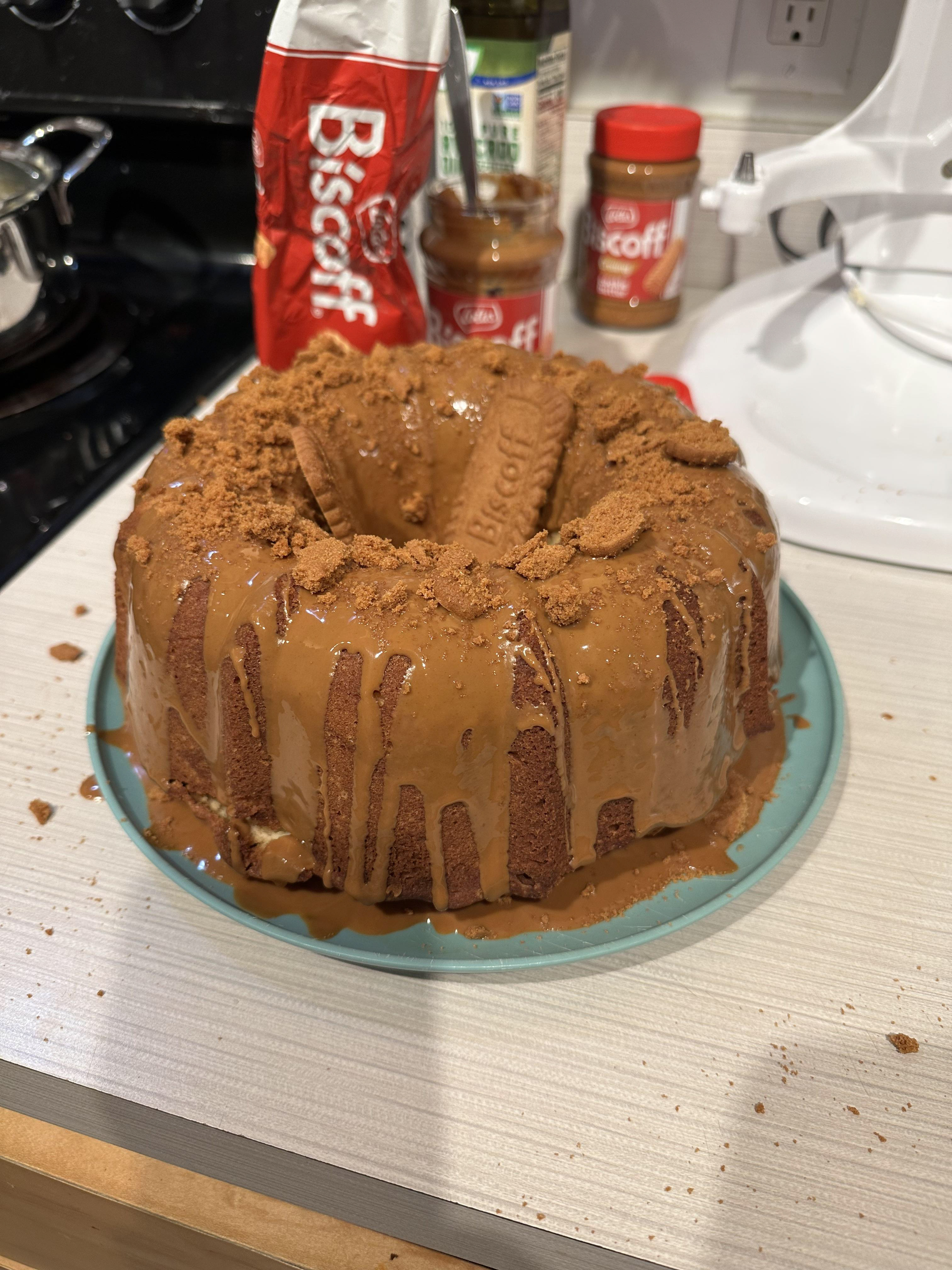 Homemade Cream Cheese Biscoff Cake