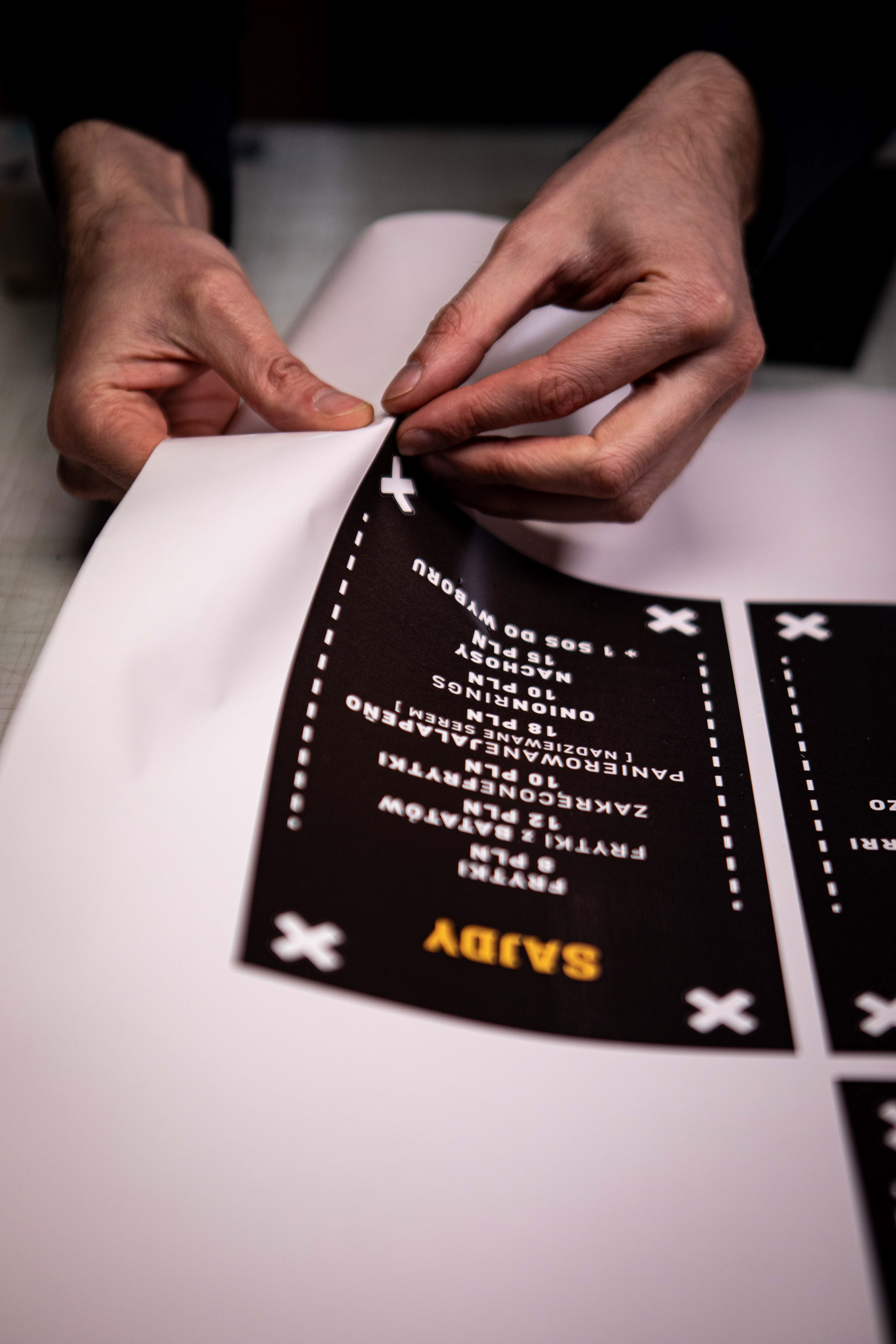 Naklejki menu dla Gastromachiny