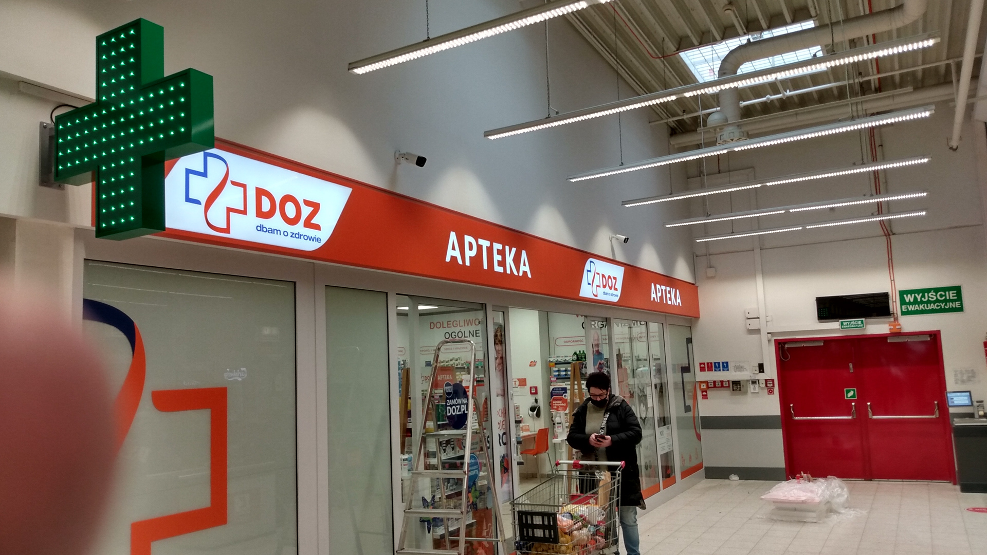 Kaseton wewnętrzny apteki Dbam o Zdrowie