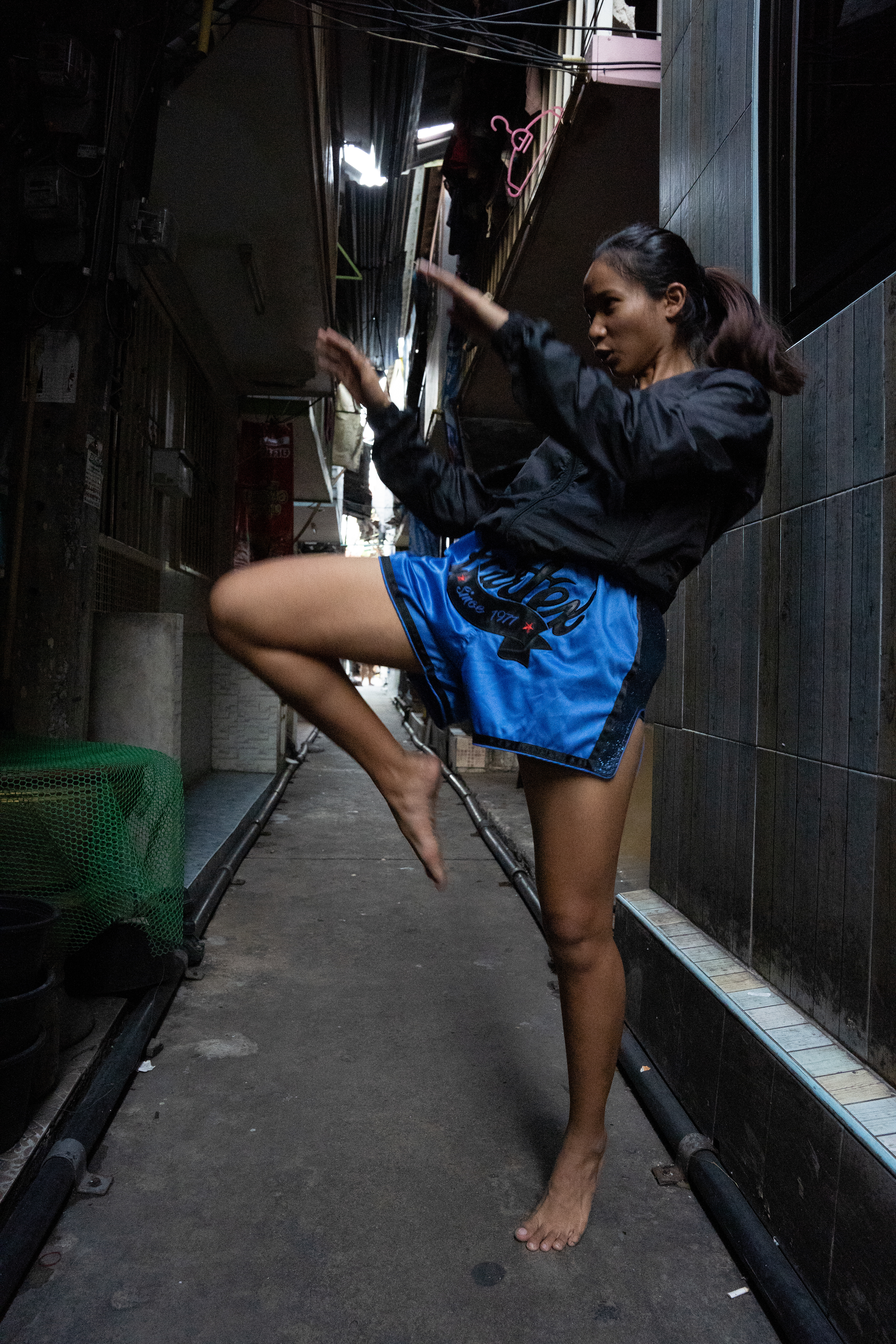 Cha is a surging 20 year old fighter with over 100 fights. She is the surrogate sister of the 3 brothers.