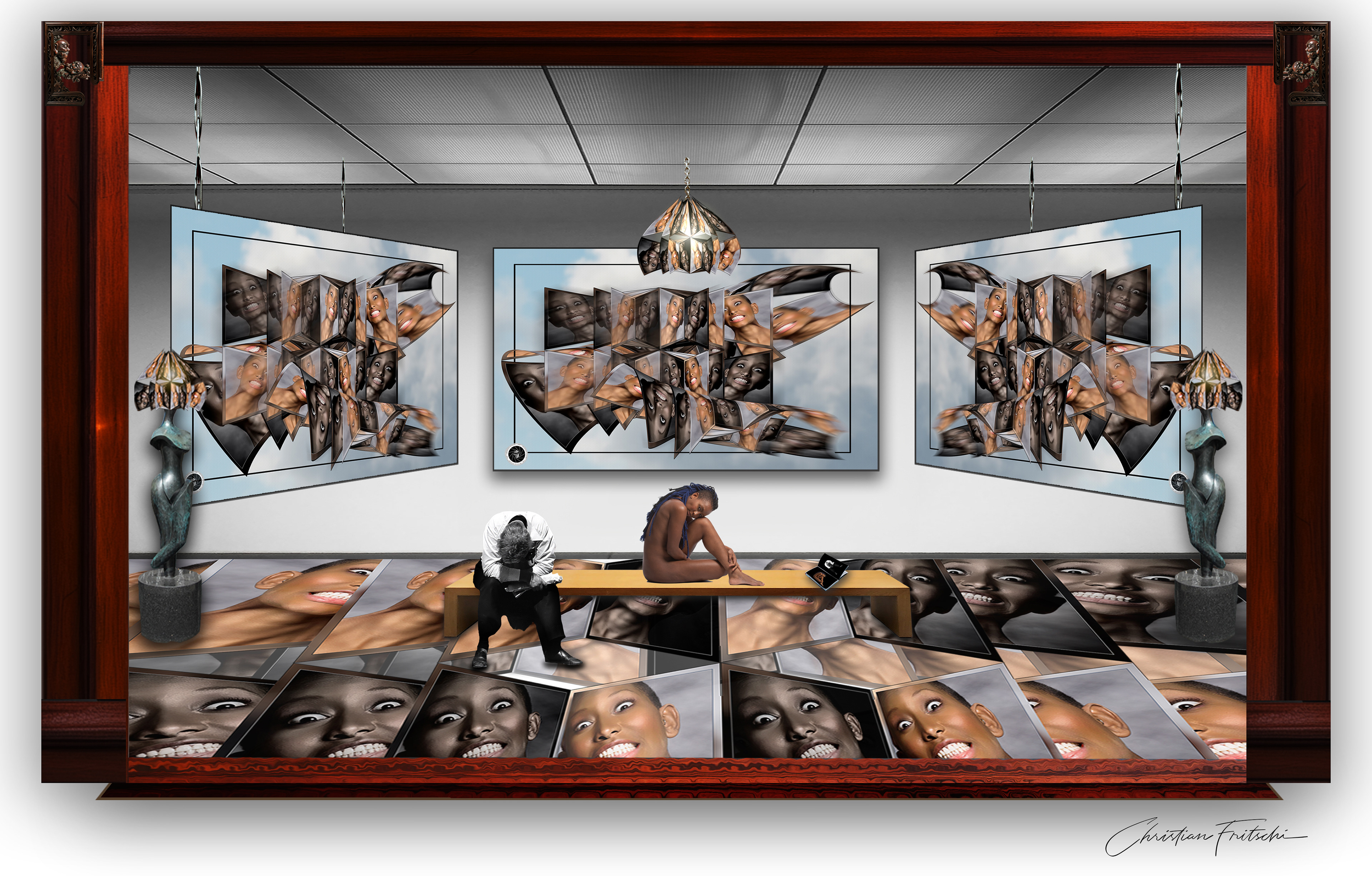 Flying Portrait Virtual Museum Installation