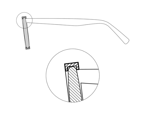 CROSS SECTION WITH LENS