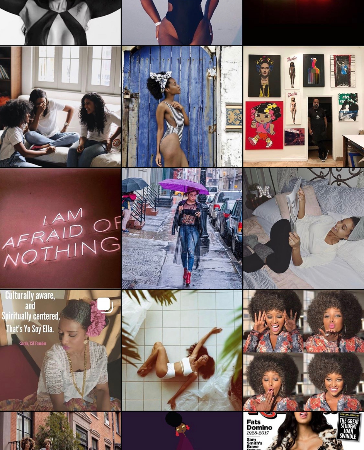 @blactina visual identity via instagram