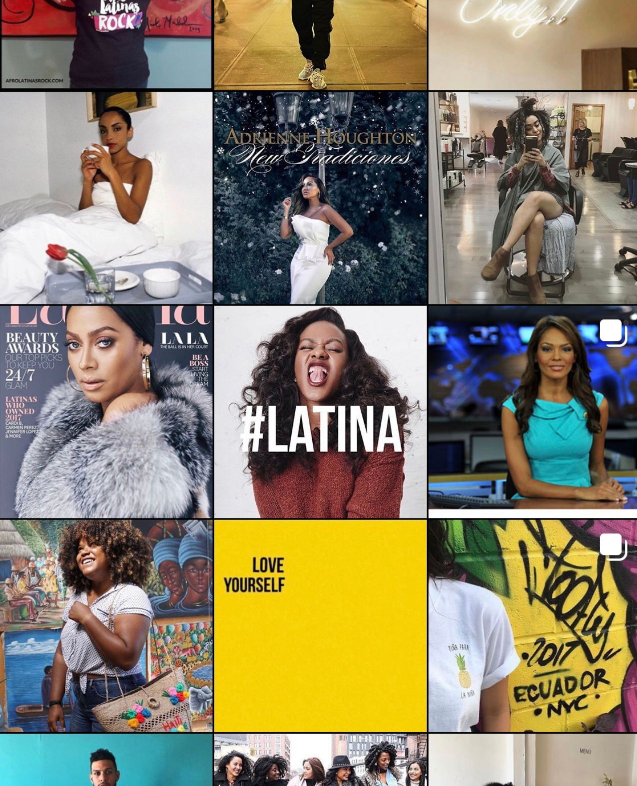 @blactina visual identity via instagram