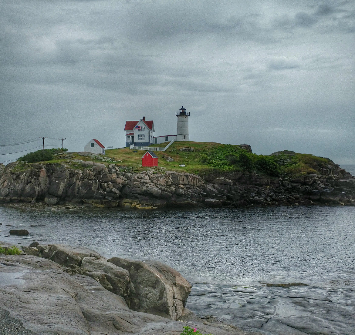 HDR of the Nubble Lighthouse in York, ME USA