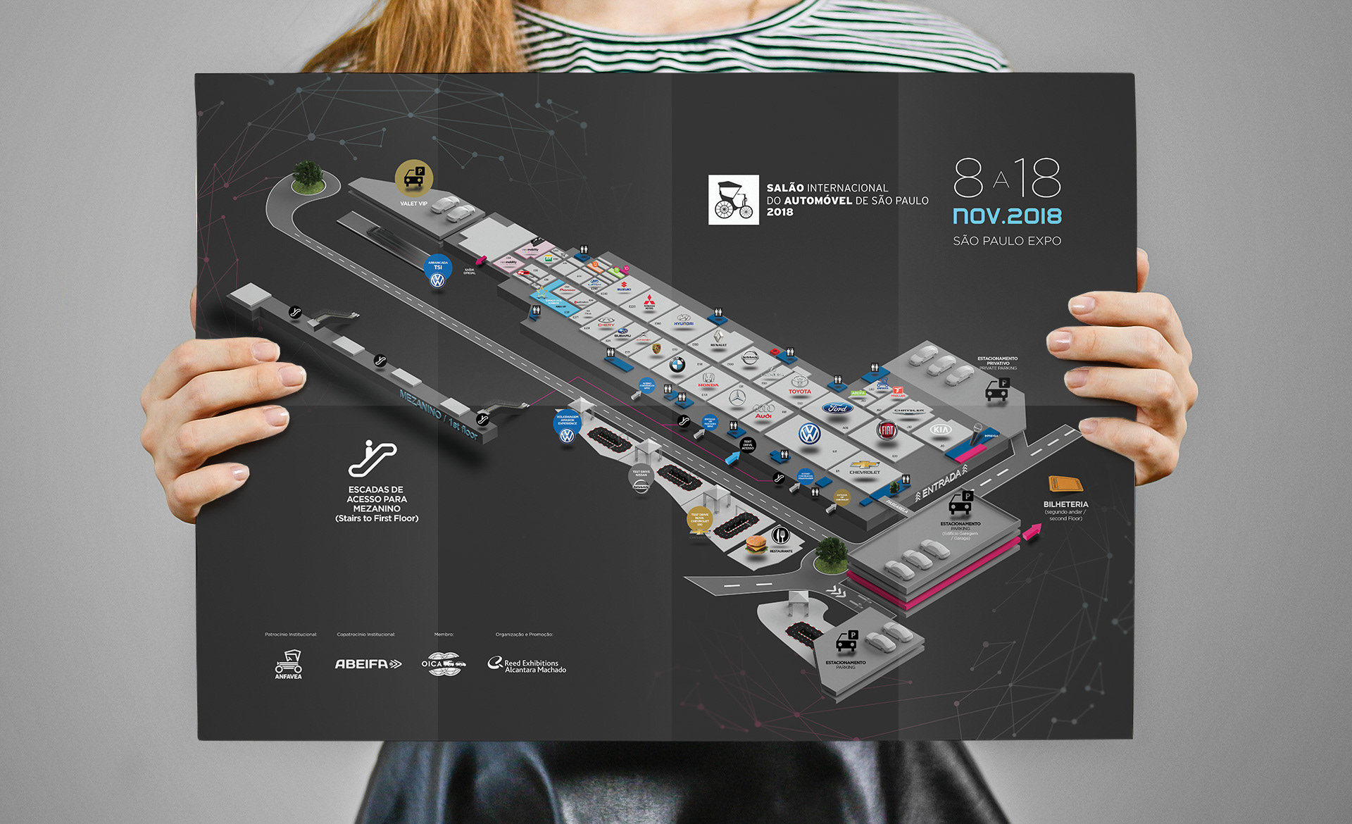 Mapa do Salão do Automóvel 2018