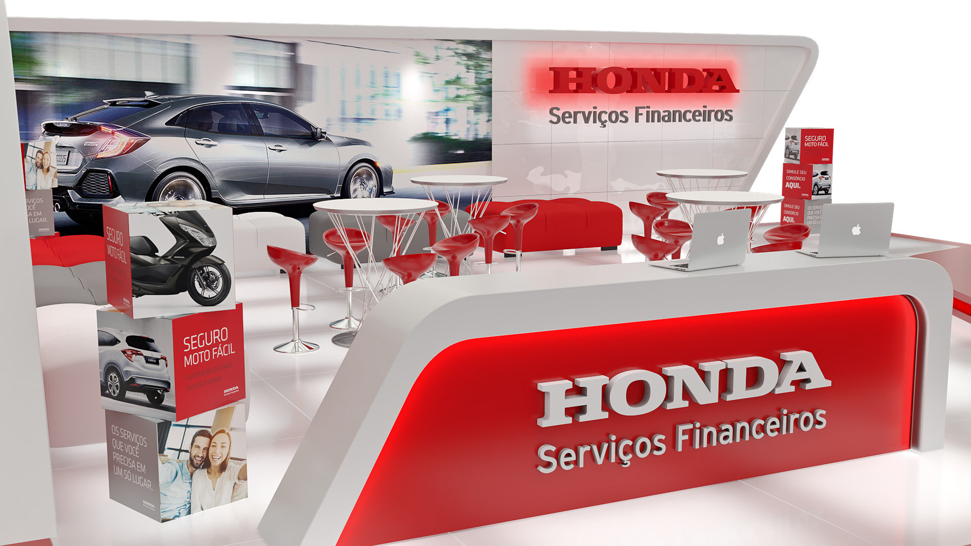 Concept de Stand da Honda em 3D