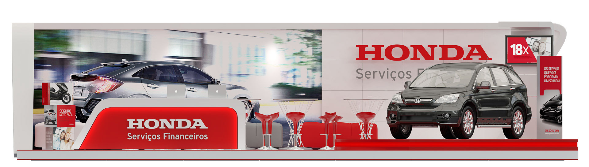 Concept de Stand da Honda em 3D