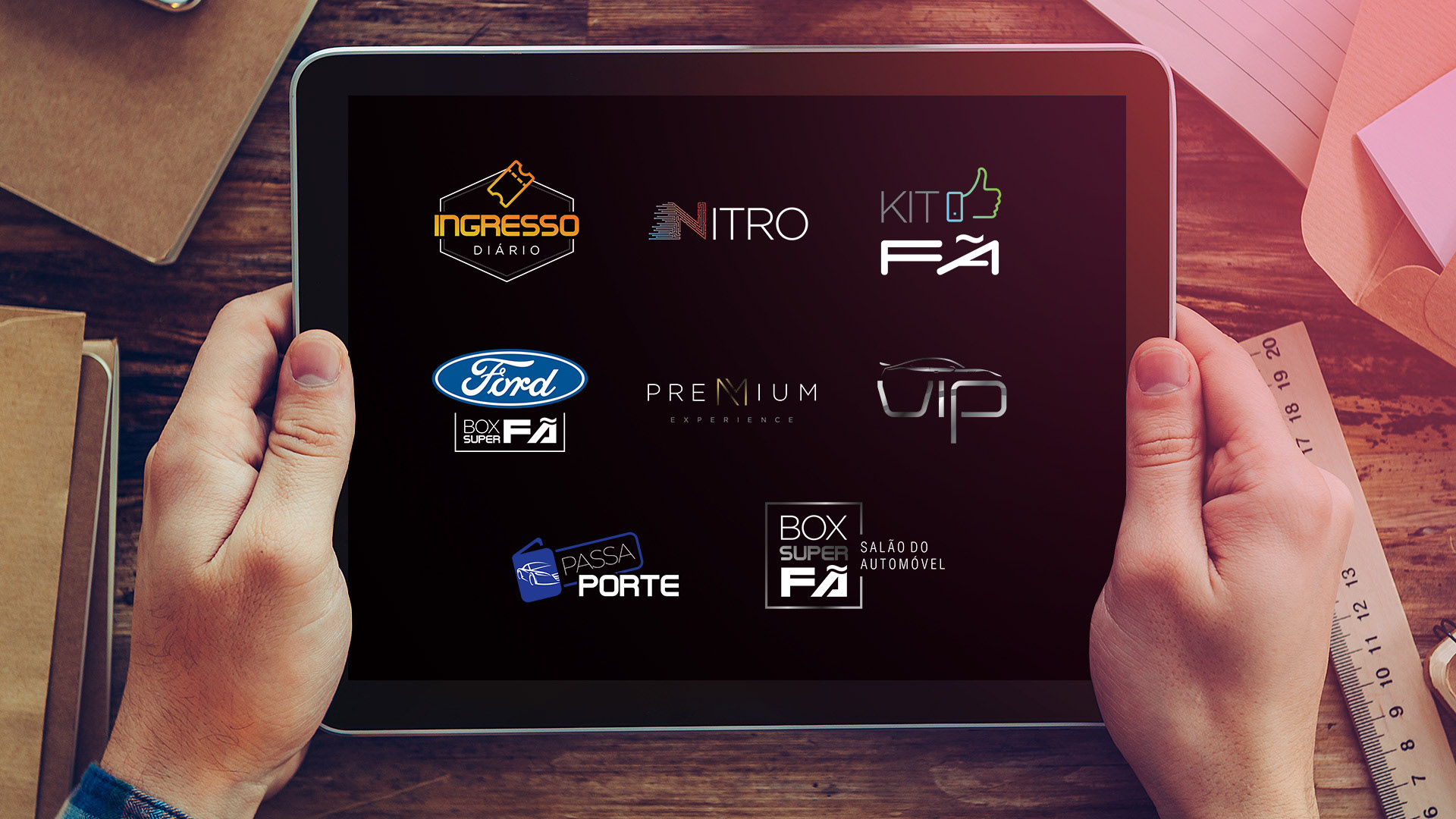 Logos para as categorias de ingressos do Salão do Automóvel 2018