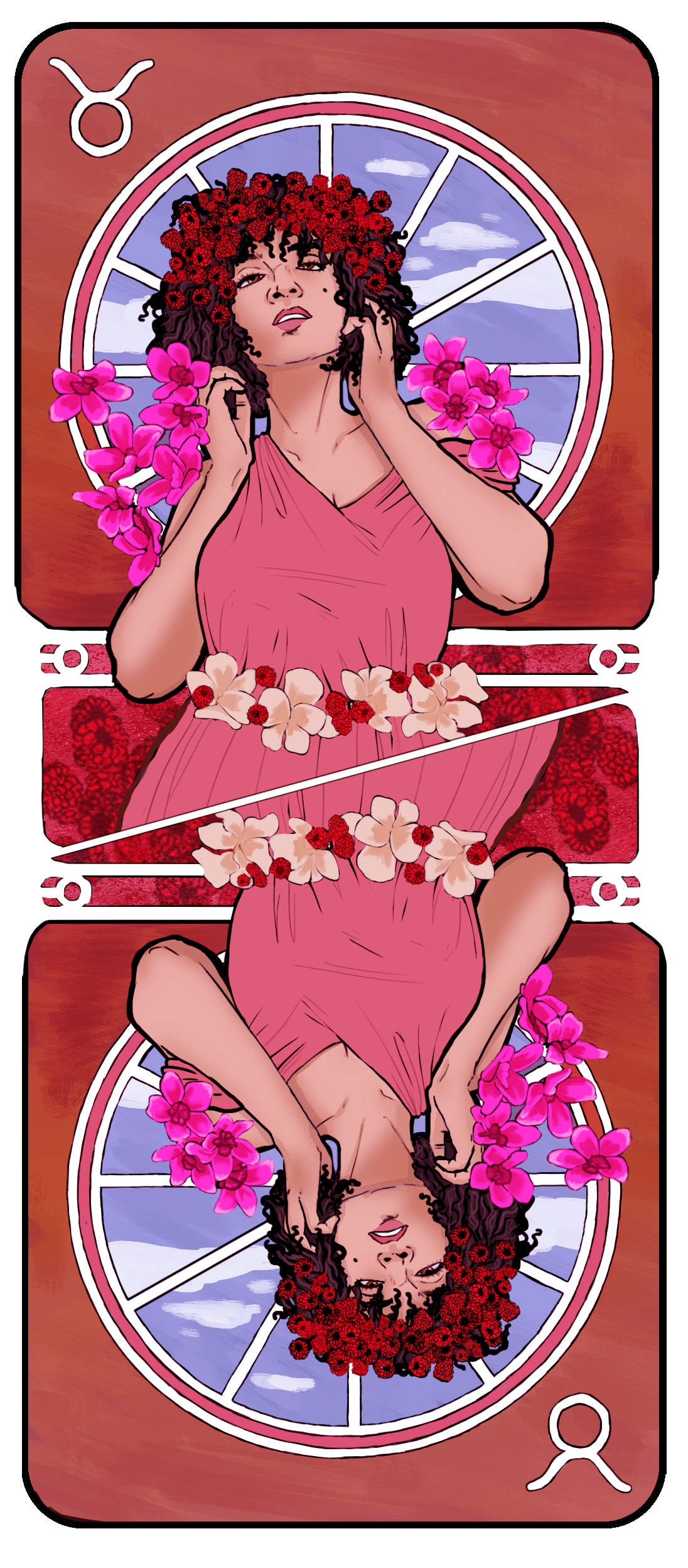 Autoportrait inspiré du style de Alphonse Mucha