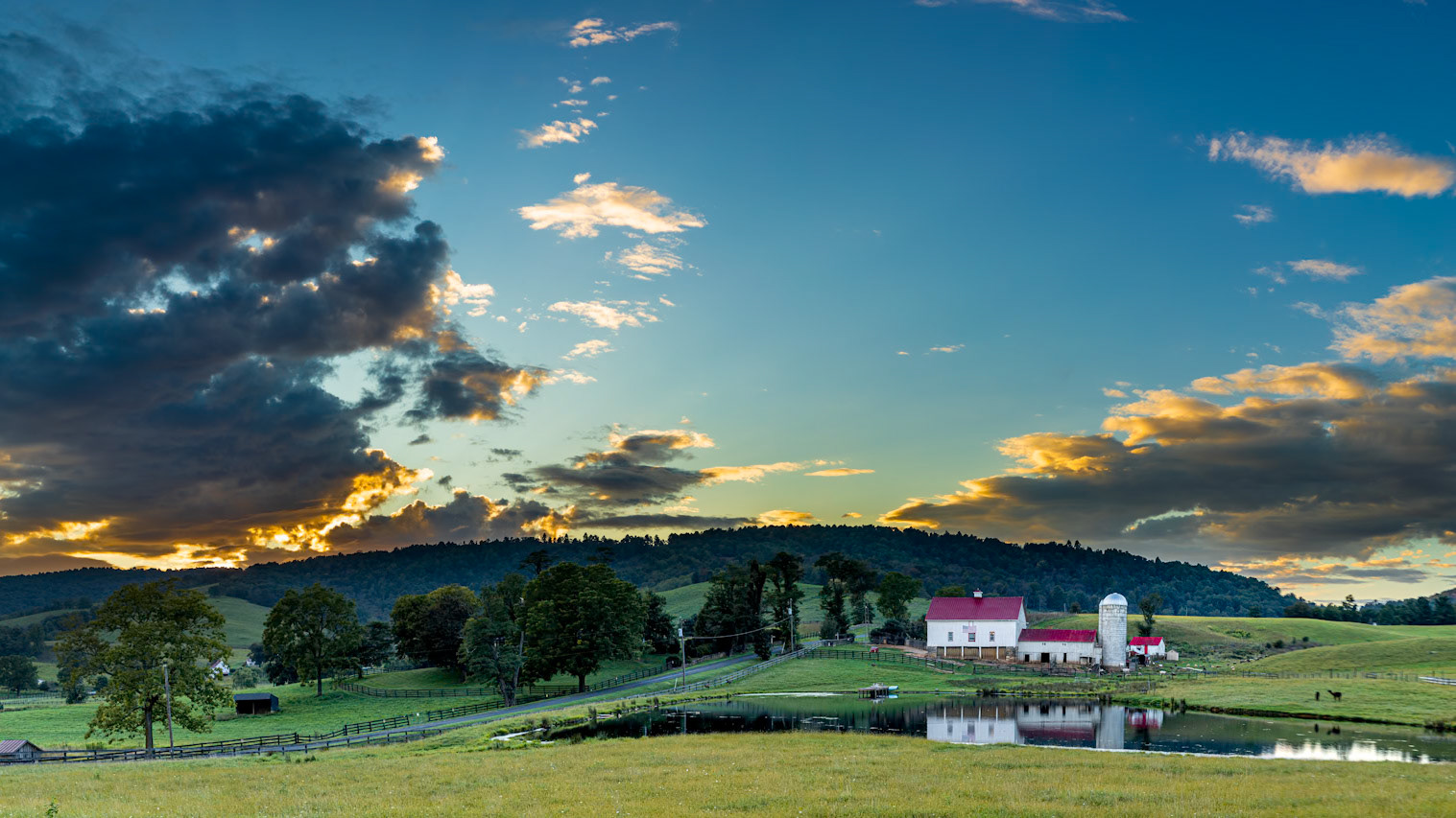 Sunset At Liberty Farm