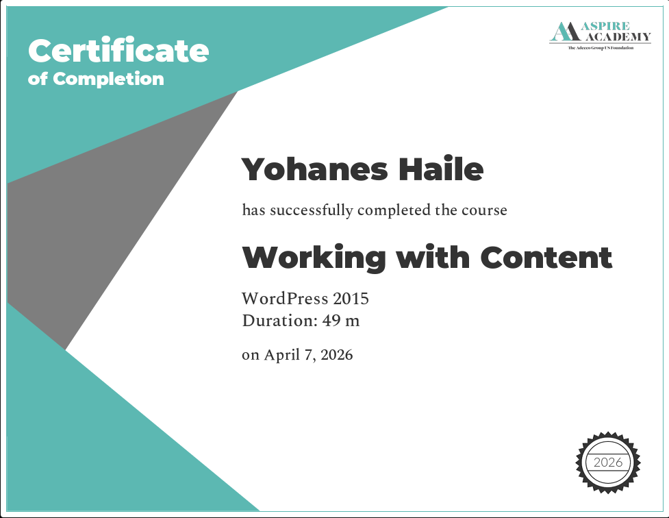 Working with Content