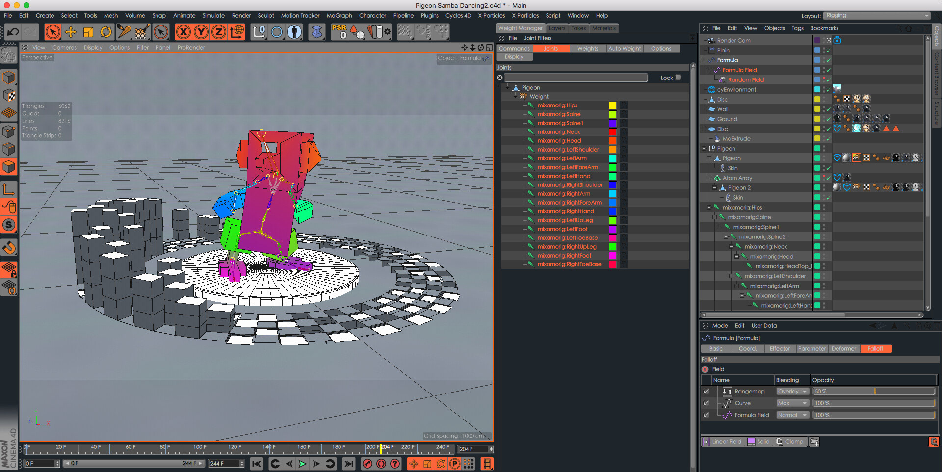 Letter O - C4D rigging