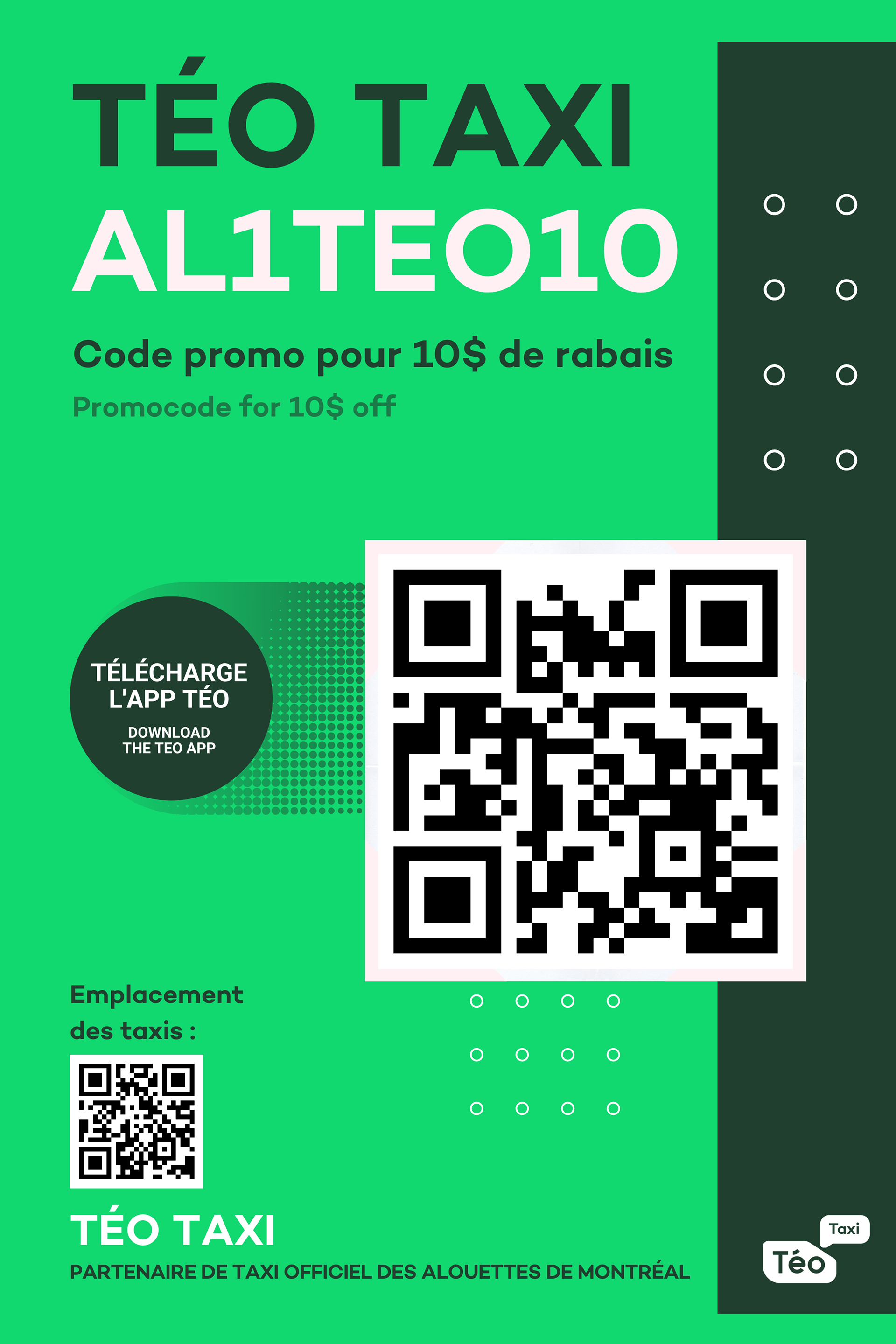 Affiche Alouettes X Téo / Canva / 2023