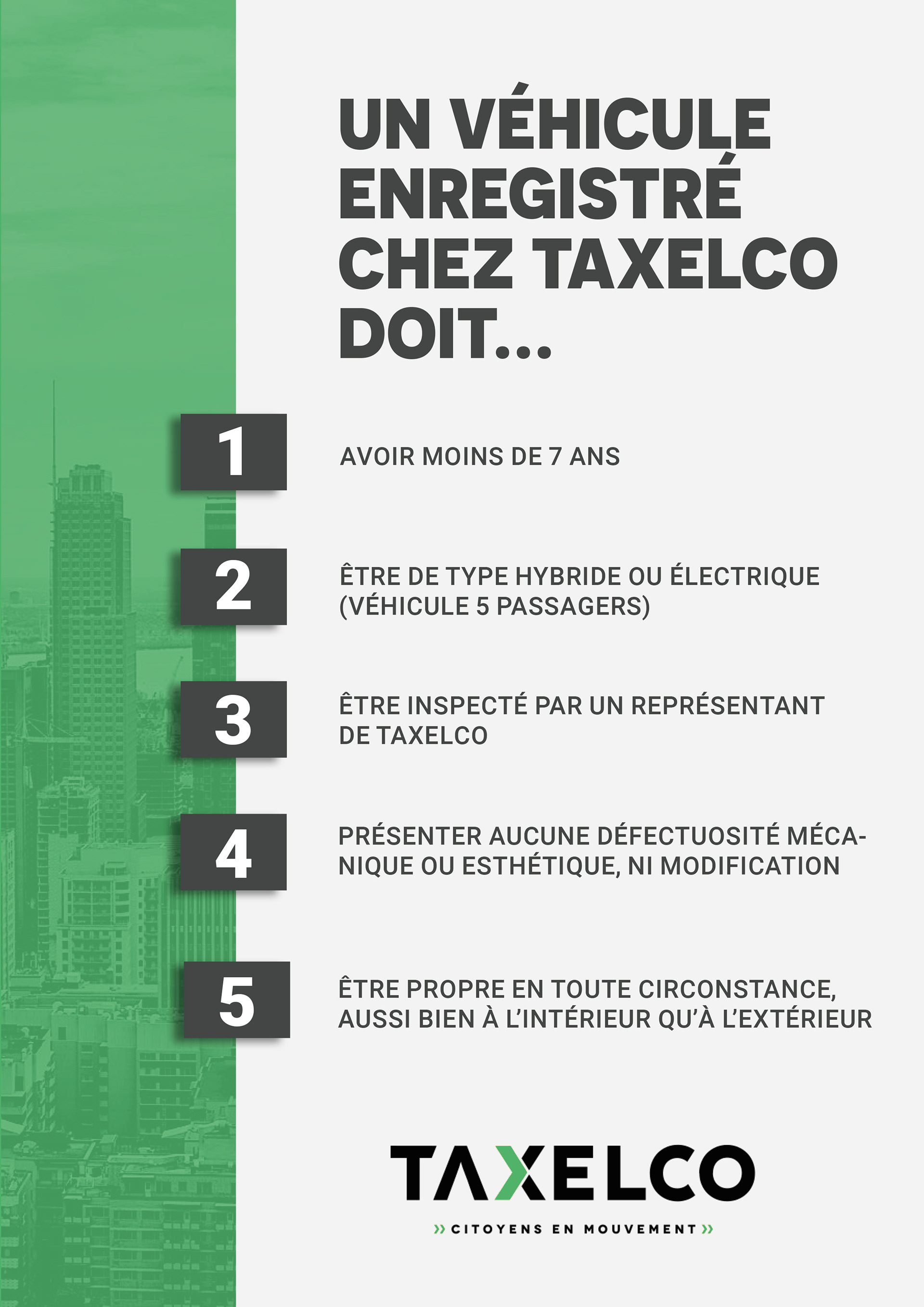 Affiche Taxelco / Adobe InDesign / 2021