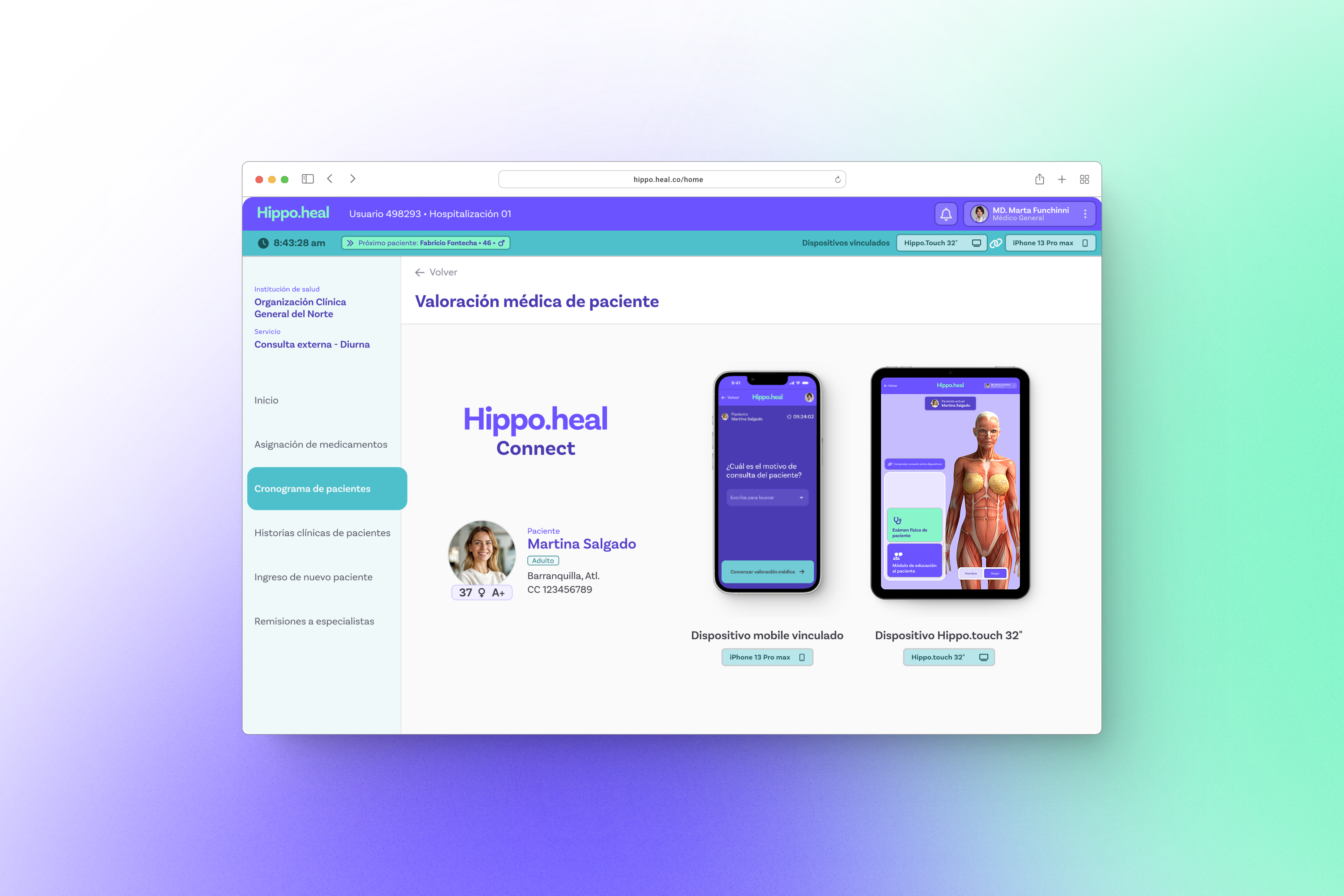 Interfaz de conexión multidispositivo para una experiencia diversificada en medio de su asistencia al paciente