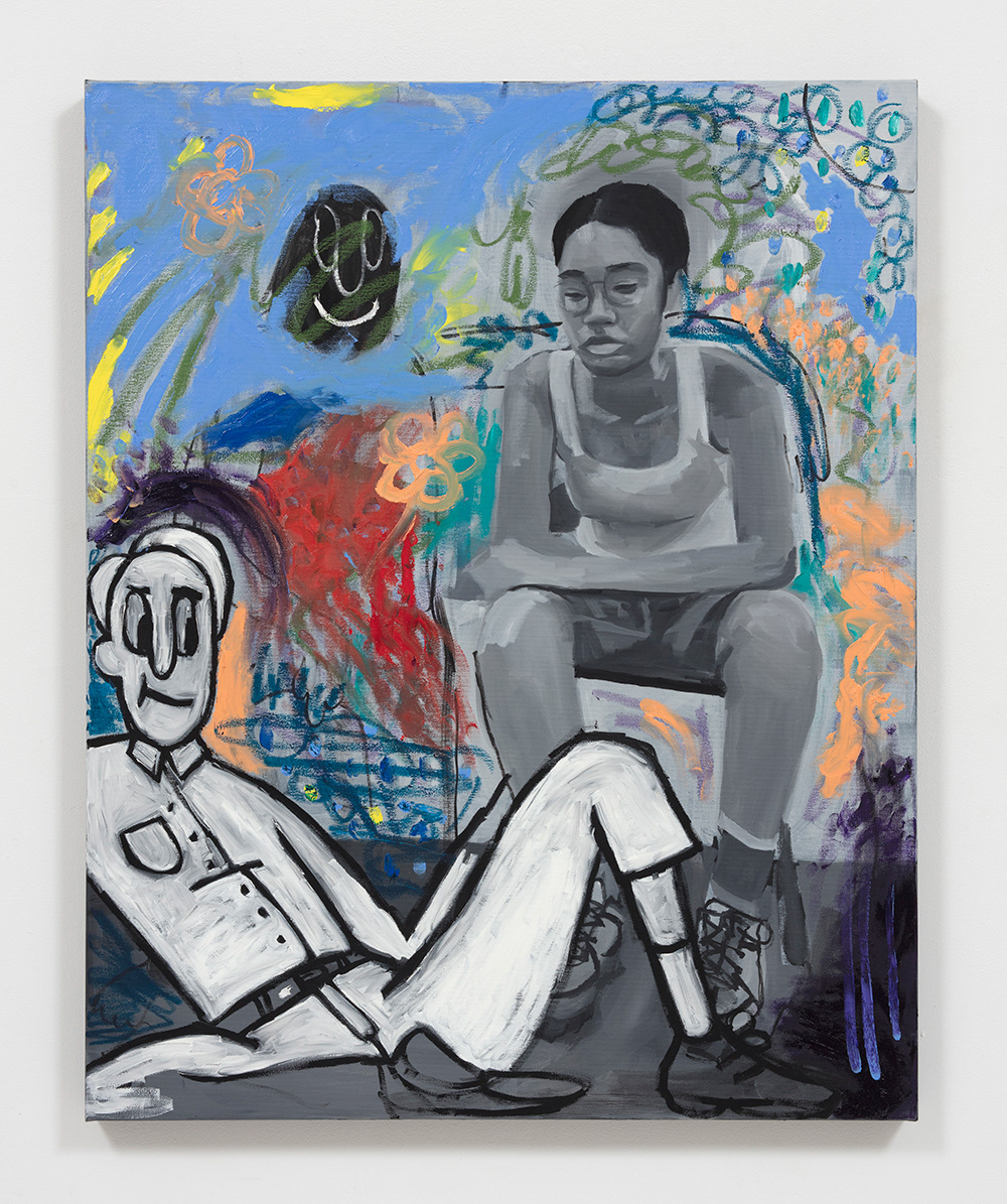 Composition 1  2020. Oil on canvas, 39 3/8 x 31 1/2 inches (100 x 80 cm)