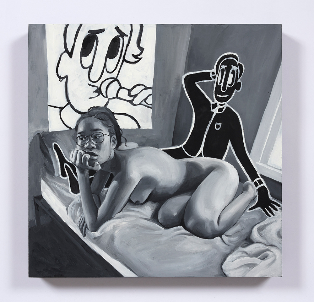 Oops! I did it again,  2020. Oil on panel, 15 3/4 x 15 3/4 inches (40 x 40 cm)