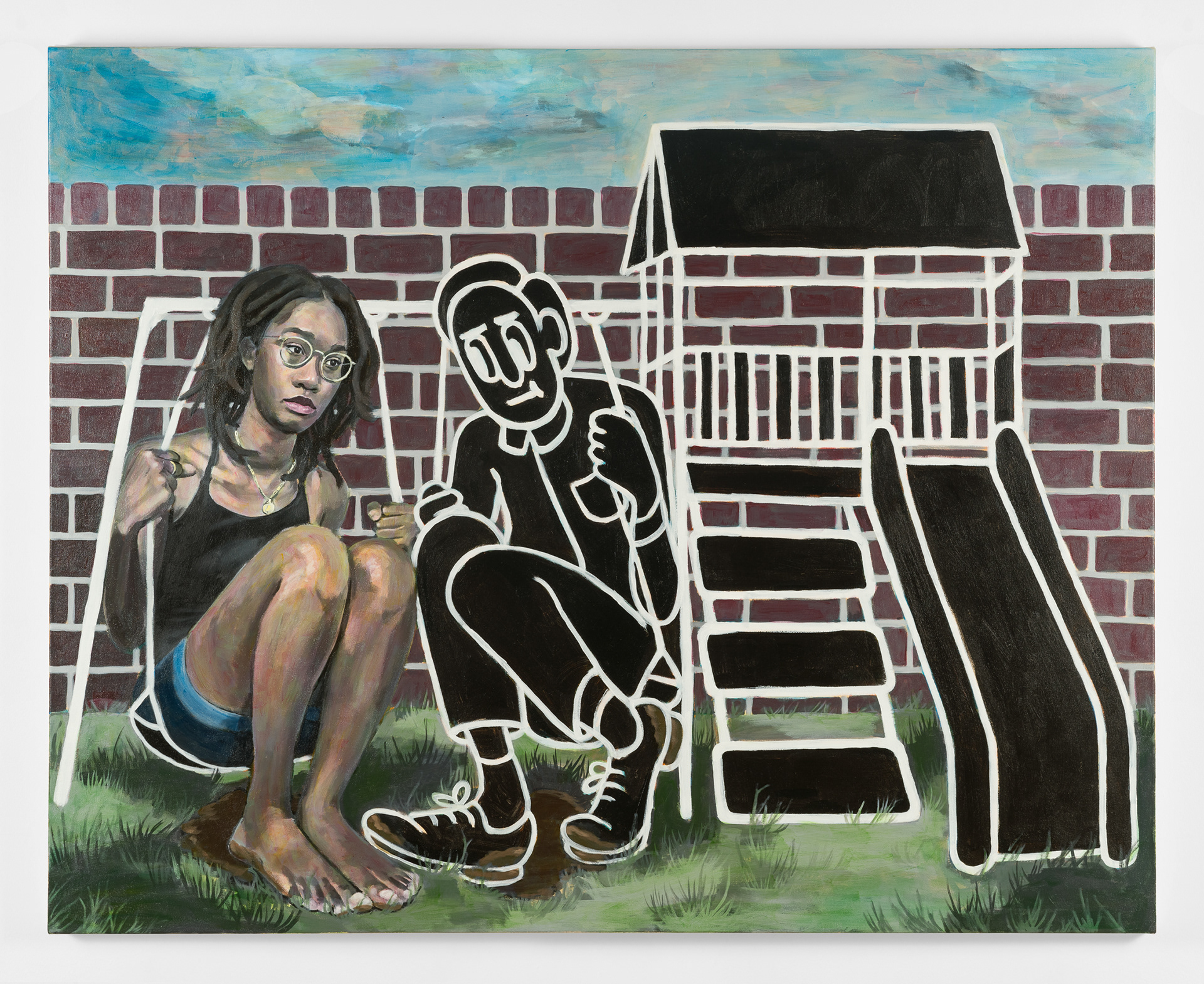 Adulting, 2023 Acrylic on canvas 47 1 /4 x 59 inches (120 x 150 cm)