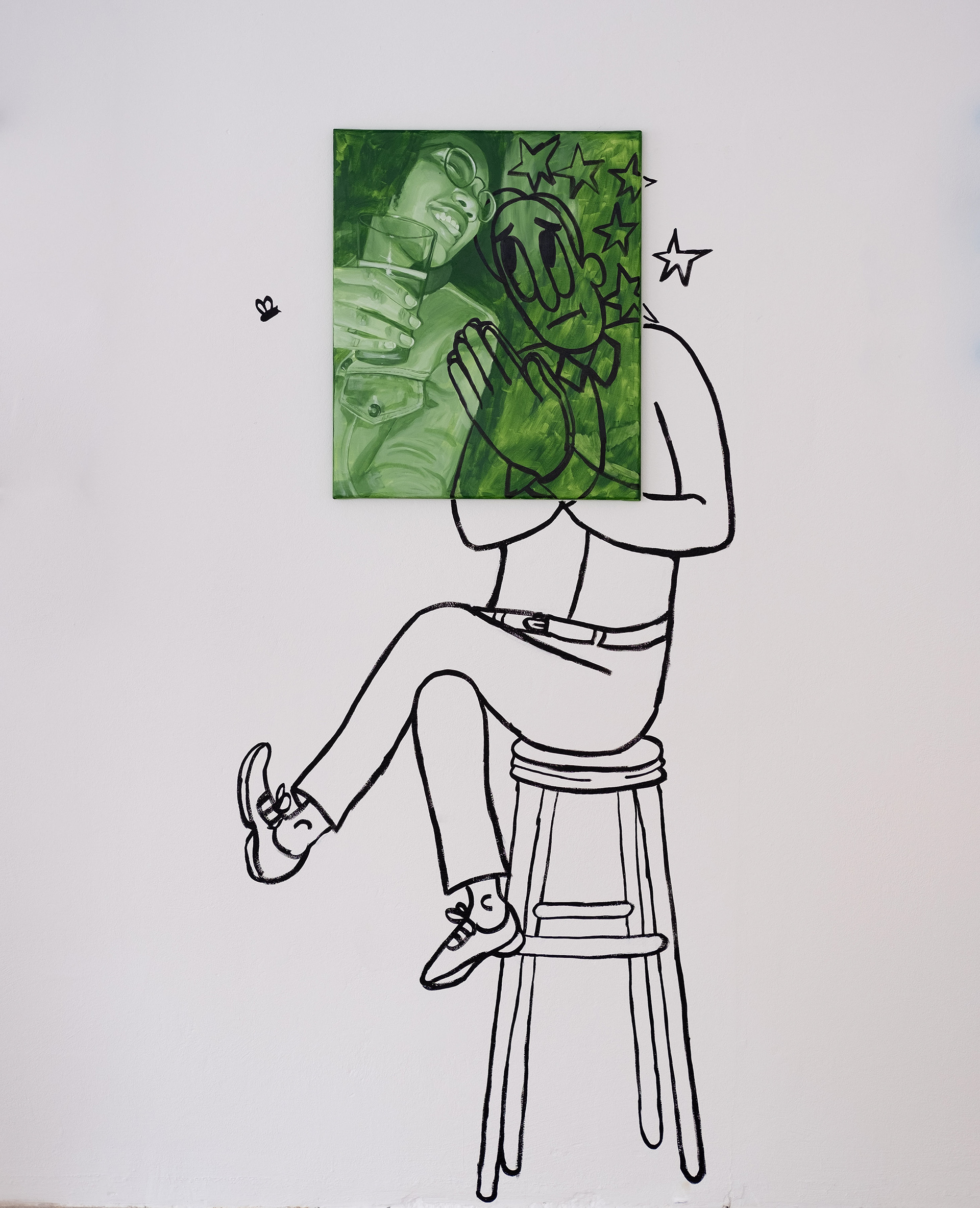 Drinking Buddies Acrylic on Canvas, 60cm x 50xm, 2021