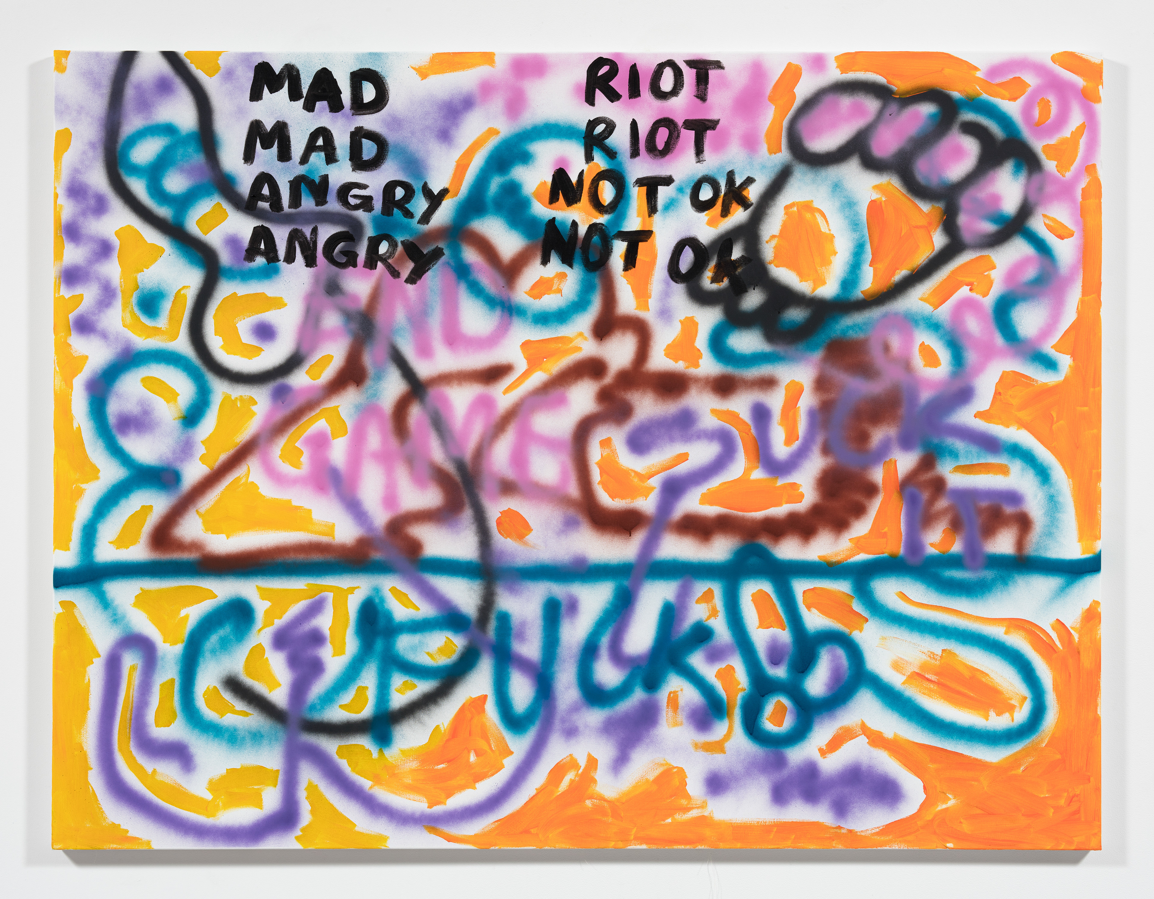 Honesty Painting Acrylic and Spray Paint on Canvas, 160cm x 200cm, 2021