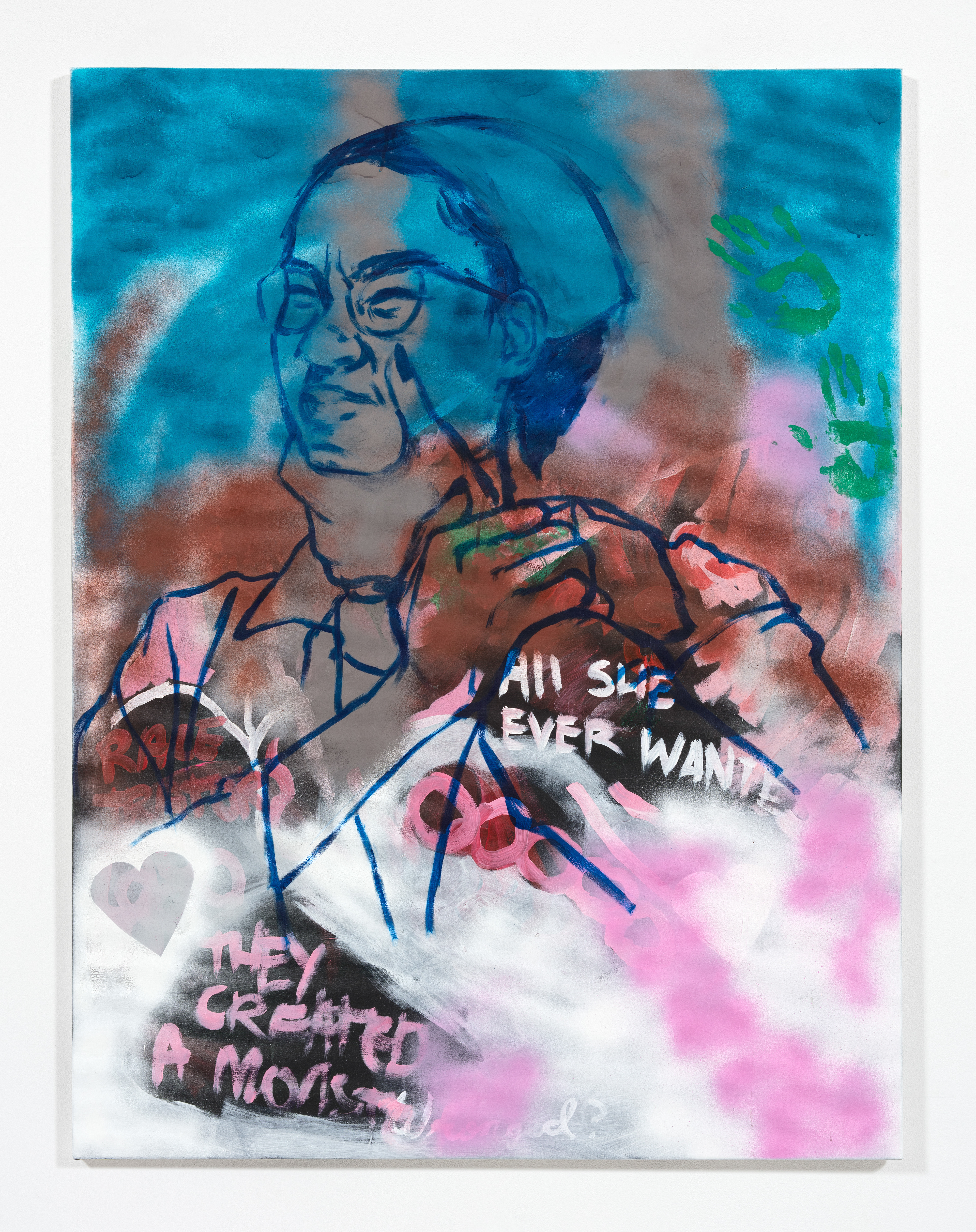 Confusion Composition Acrylic and Spray Paint on Canvas, 100cm x 120cm, 2021