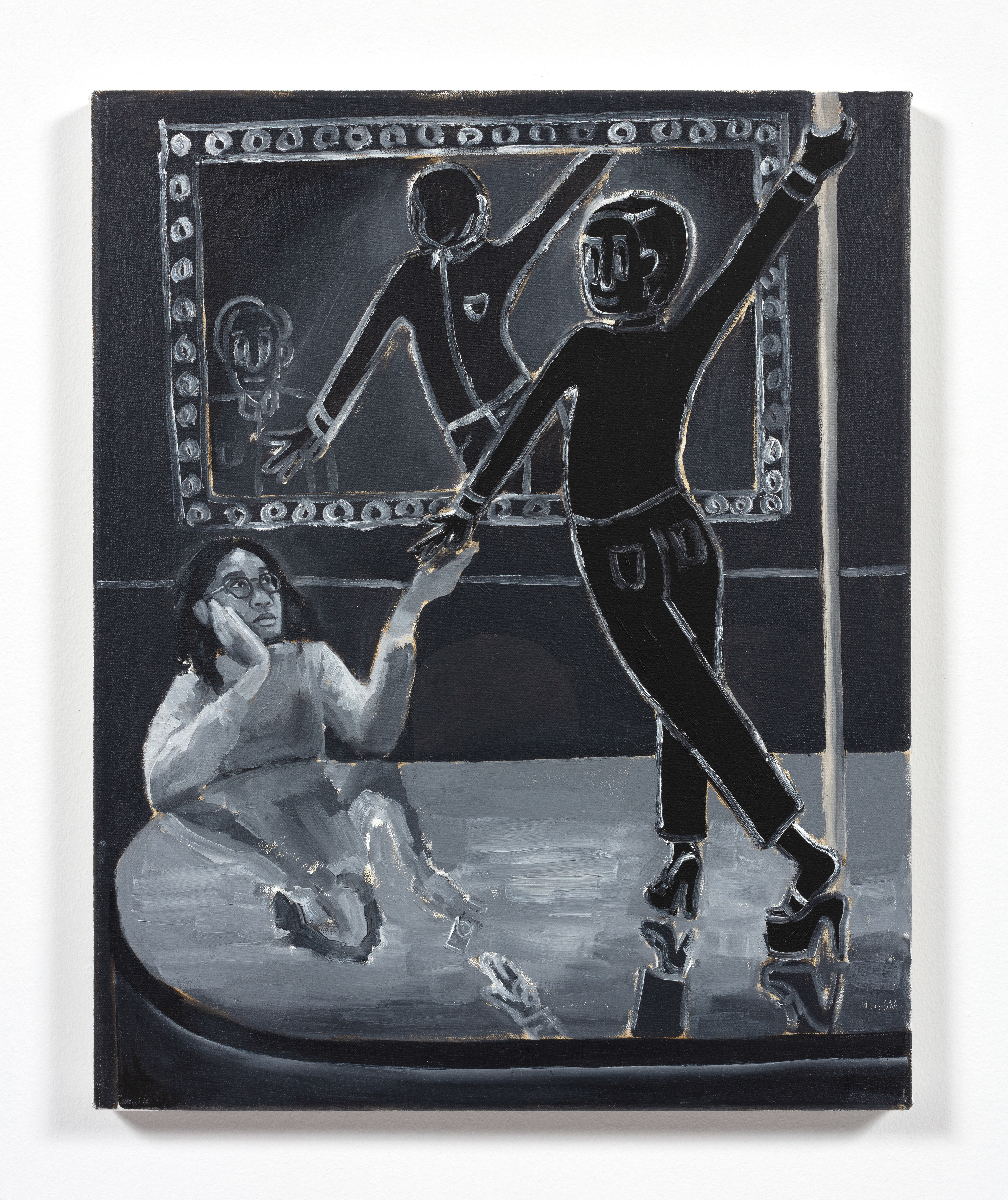 Exchange, 2023 Oil on canvas 19 5 /8 x 15 3 /4 inches (50 x 40 cm)