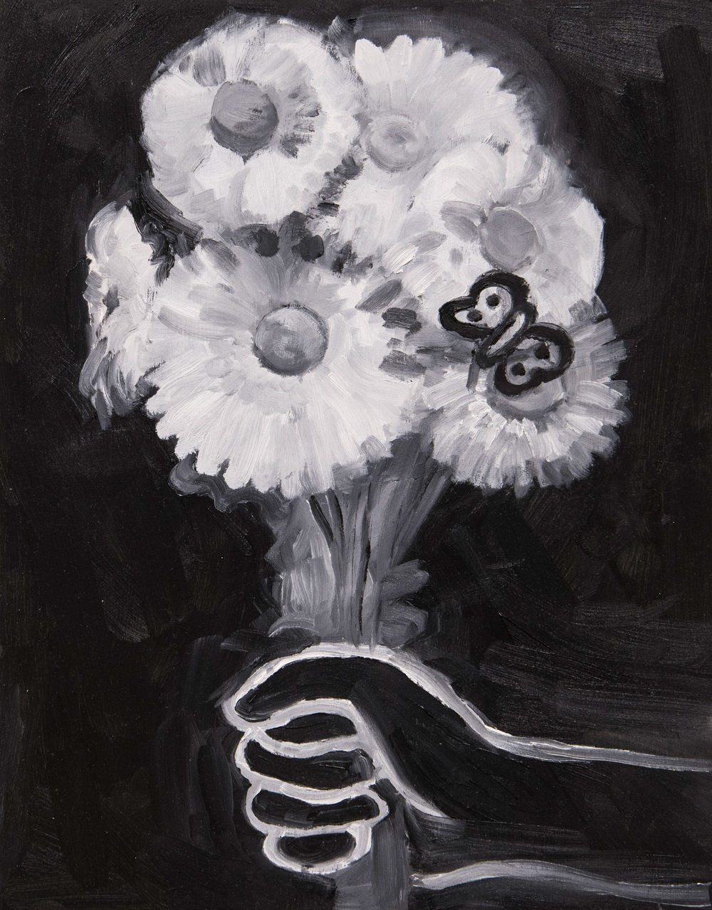 "Flowers for Me" 2018 (16"x11") Oil on Panel