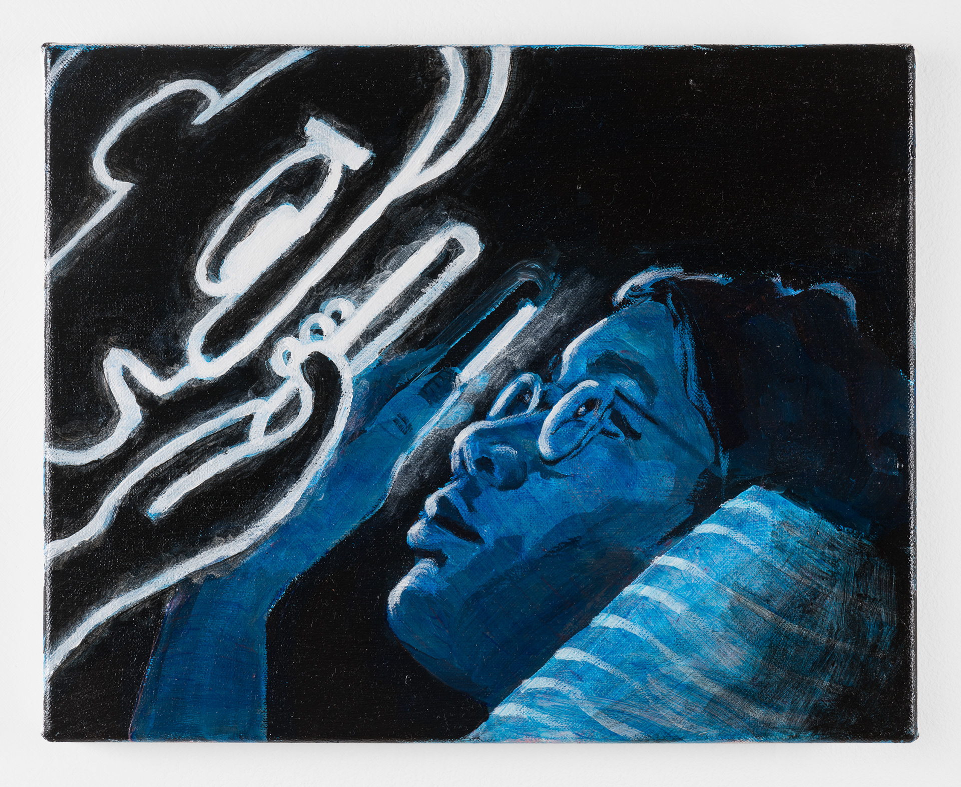 Phone Sex, 2023 Acrylic on canvas 11 x 13 3 /4 inches (28 x 35 cm)