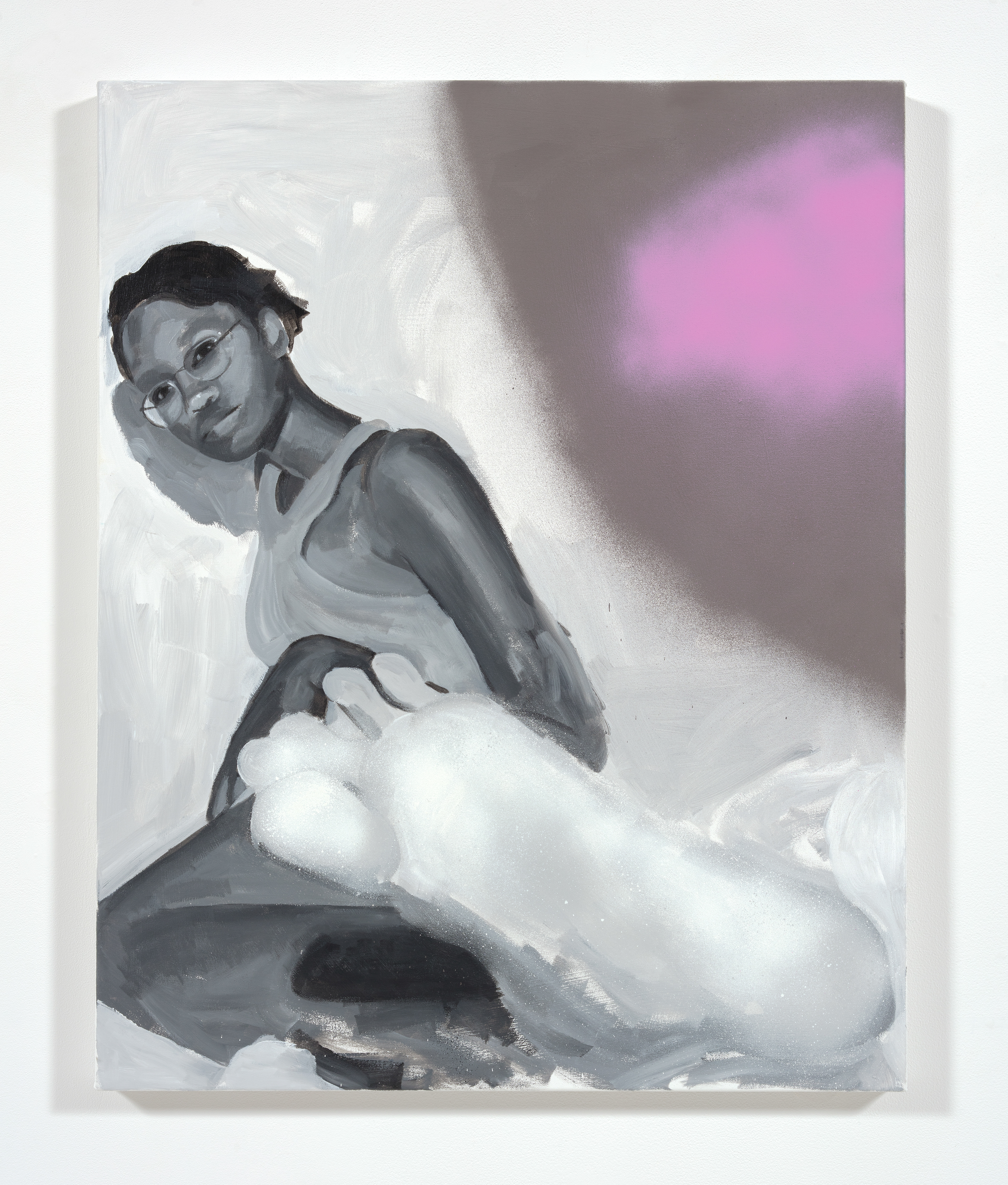 Photo Bombed Again Acrylic and Spray Paint on Canvas, 80cm x 150cm, 2021