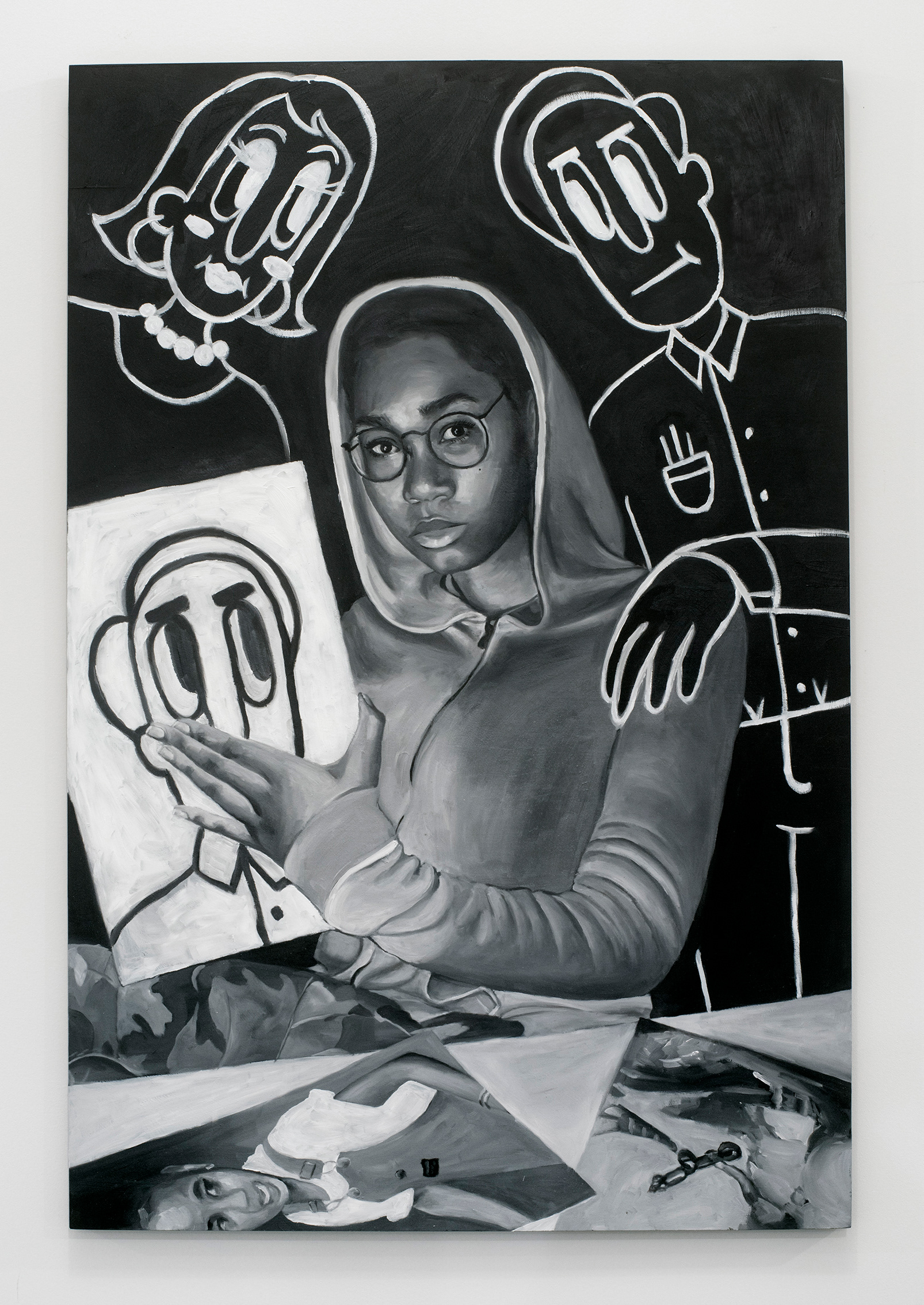 "I read the book on you" Oil on Panel, 24" x 36" 2019