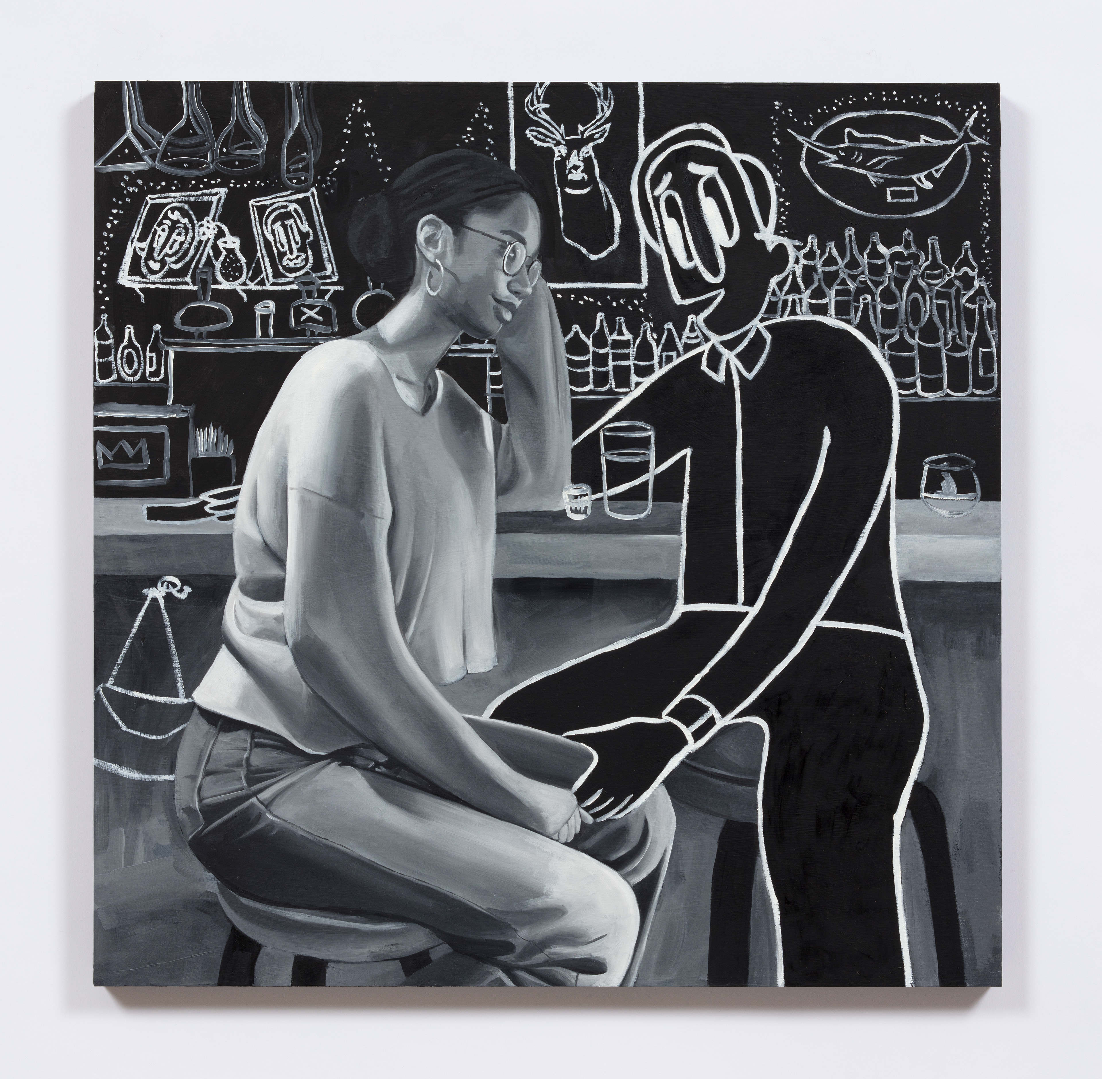 "Two Taxpayers" Oil on Panel (24" x 24") 2019