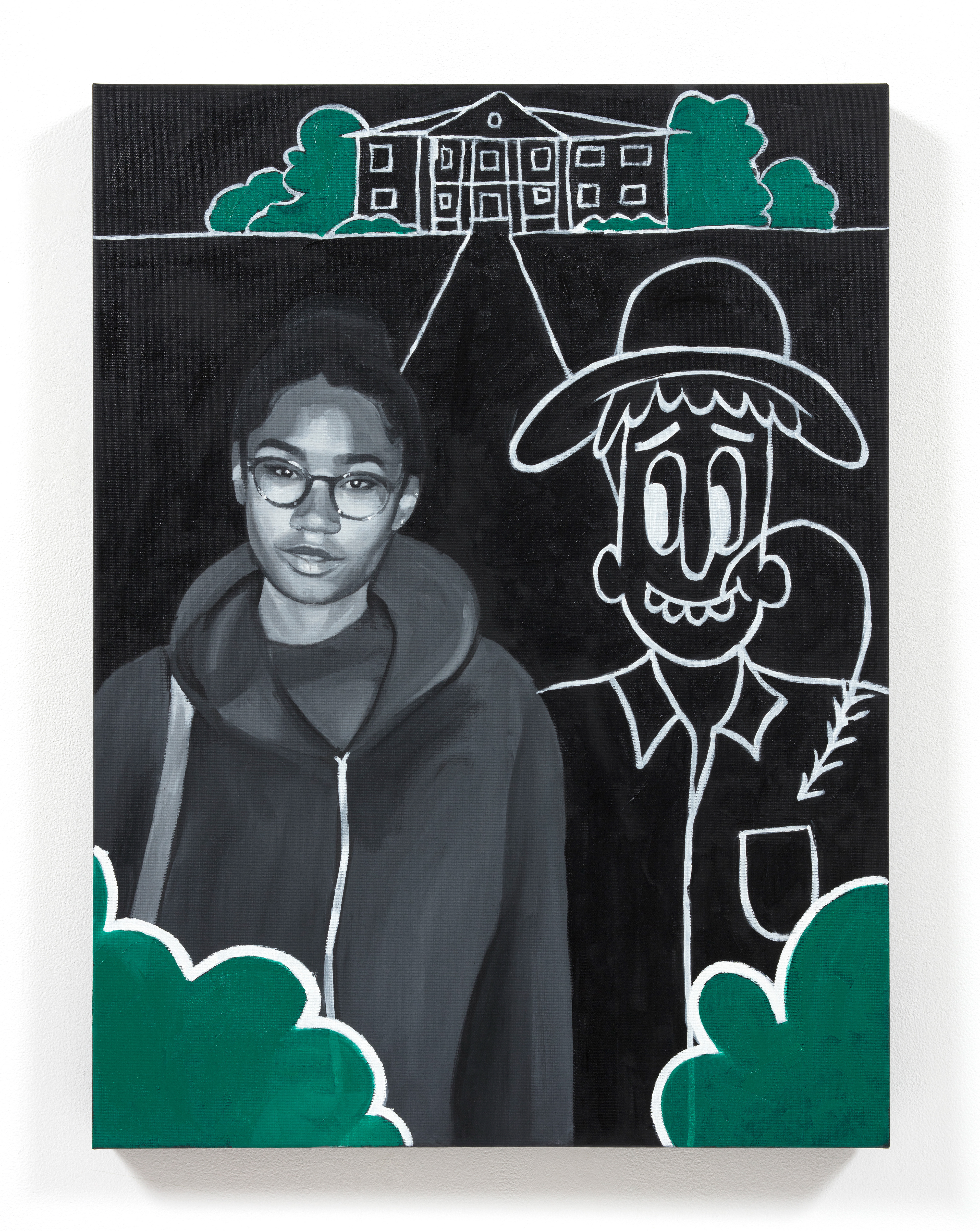 Visiting Oil on canvas, 31 1/2 x 23 5/8 inches (80 x 60 cm) 2021