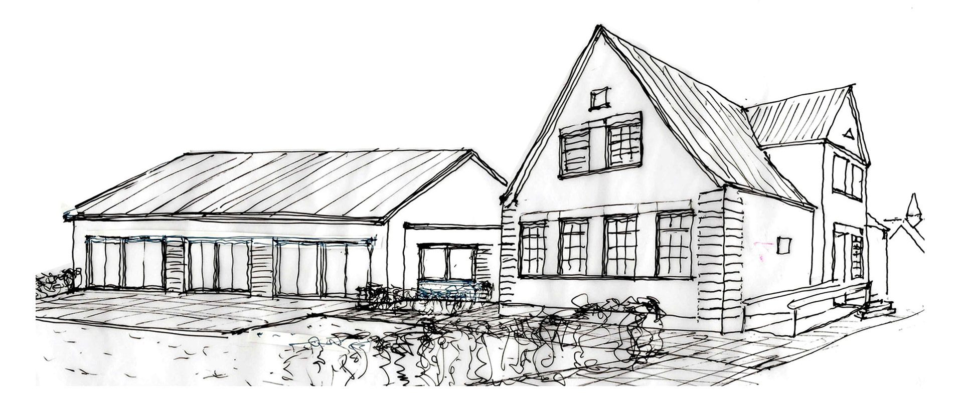 Entwurfsskizze vor Baubeginn