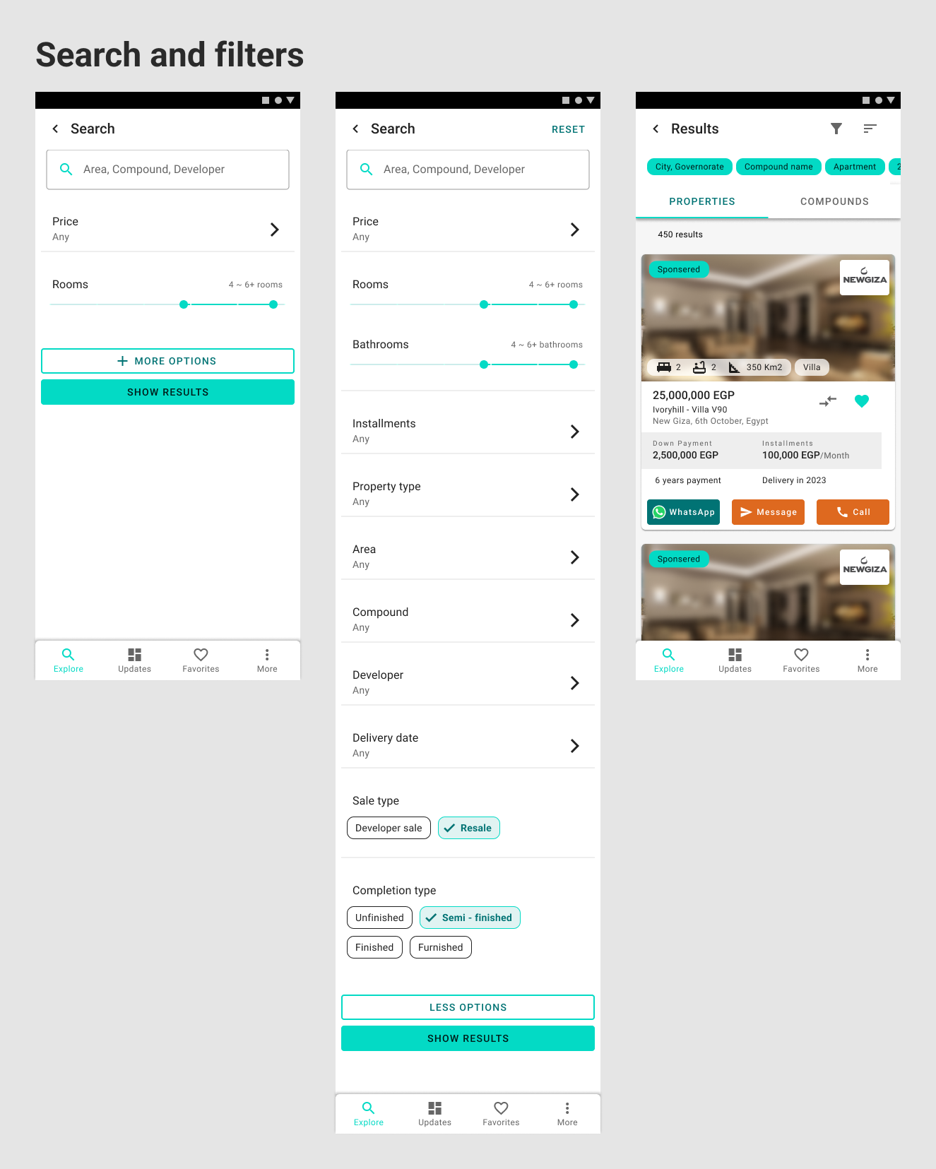 Search and filter